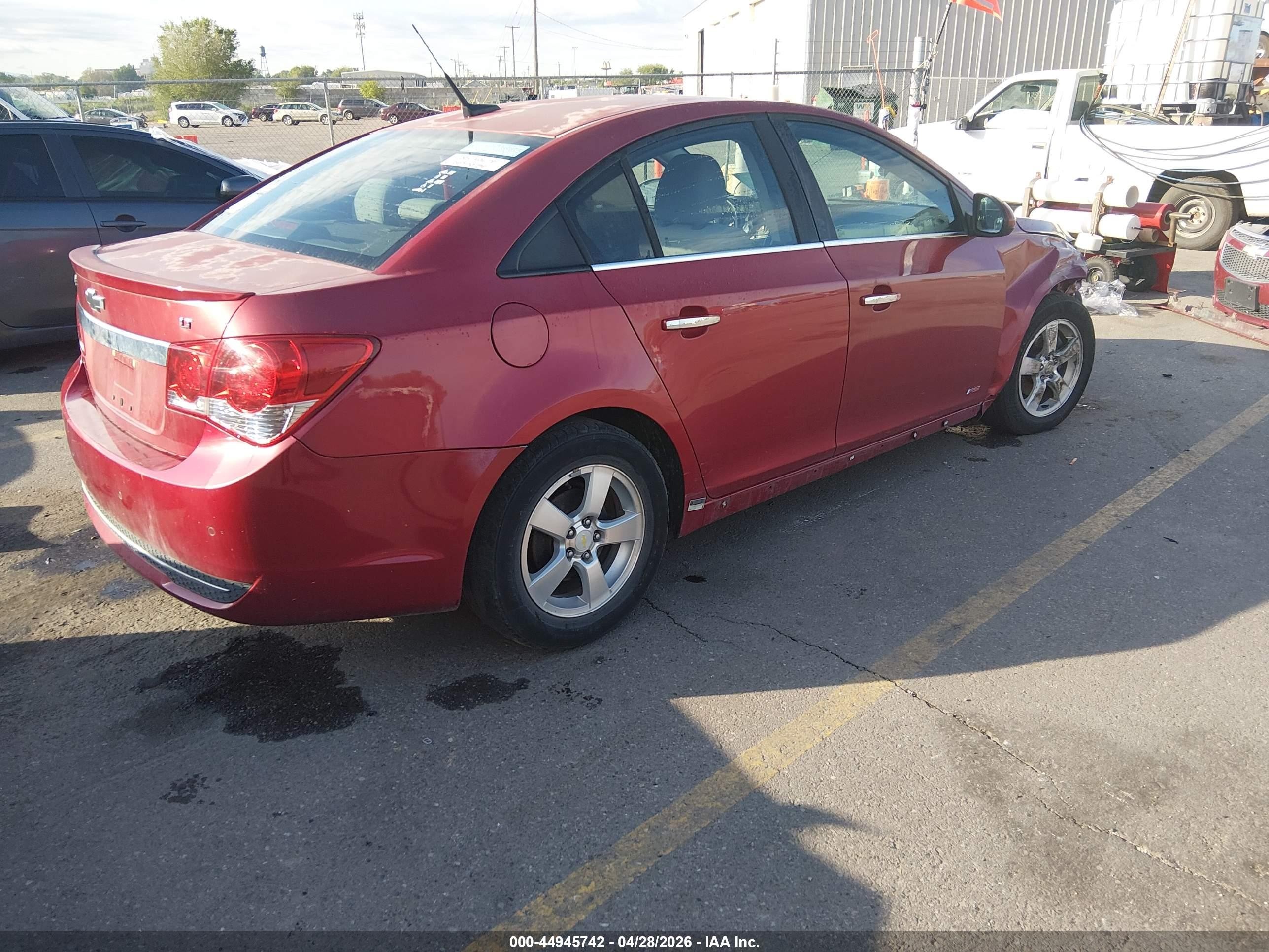 2011 Chevrolet Cruze 1lt Burgundy vin: 1G1PF5S97B7202973