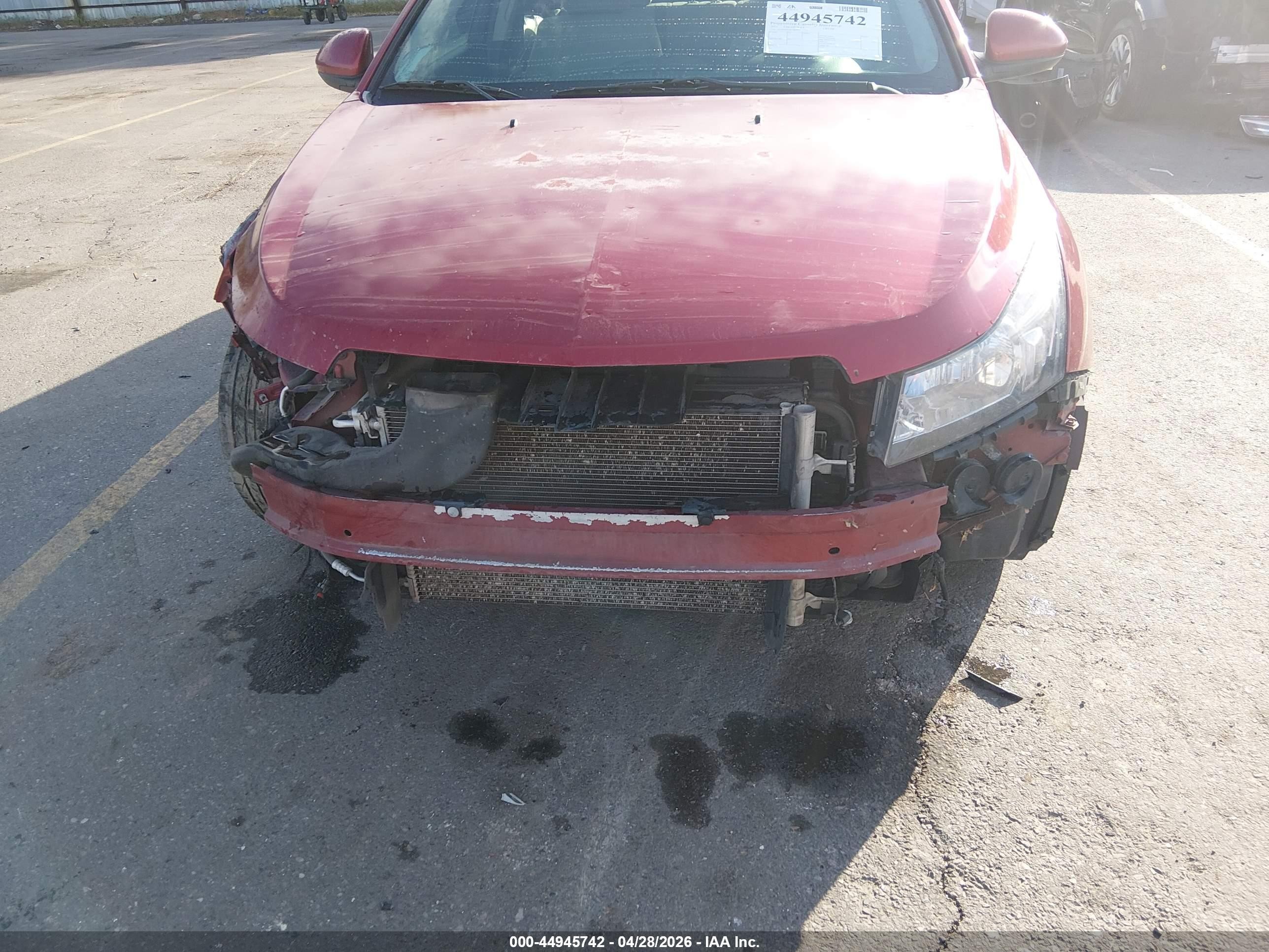 2011 Chevrolet Cruze 1lt Burgundy vin: 1G1PF5S97B7202973