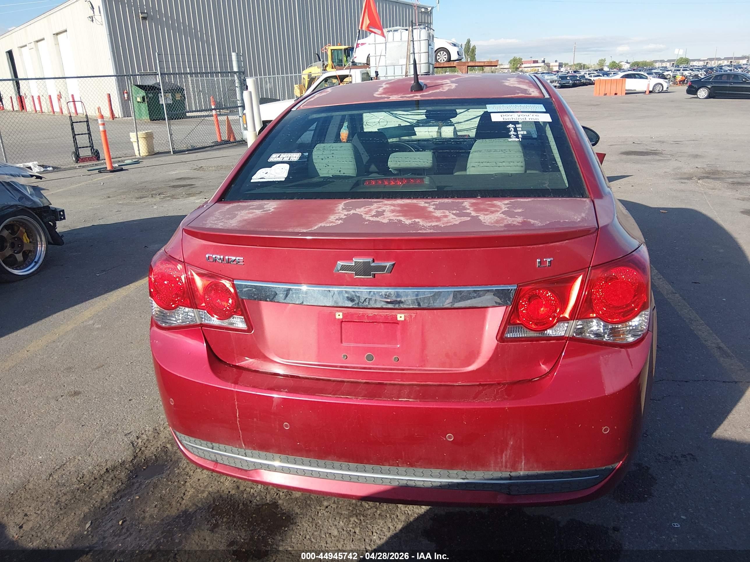 2011 Chevrolet Cruze 1lt Burgundy vin: 1G1PF5S97B7202973