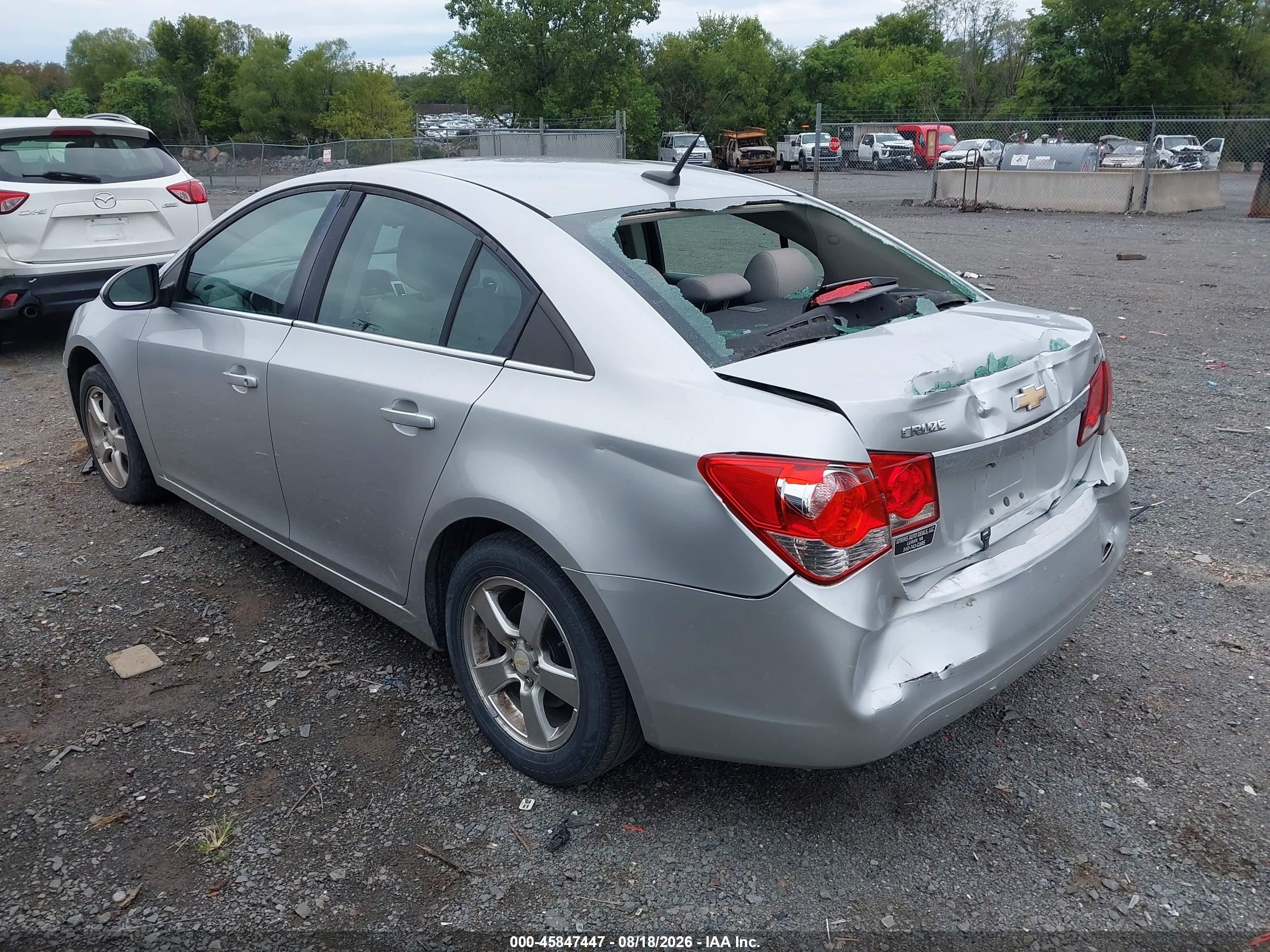2011 Chevrolet Cruze 1lt Silver vin: 1G1PF5S98B7117401