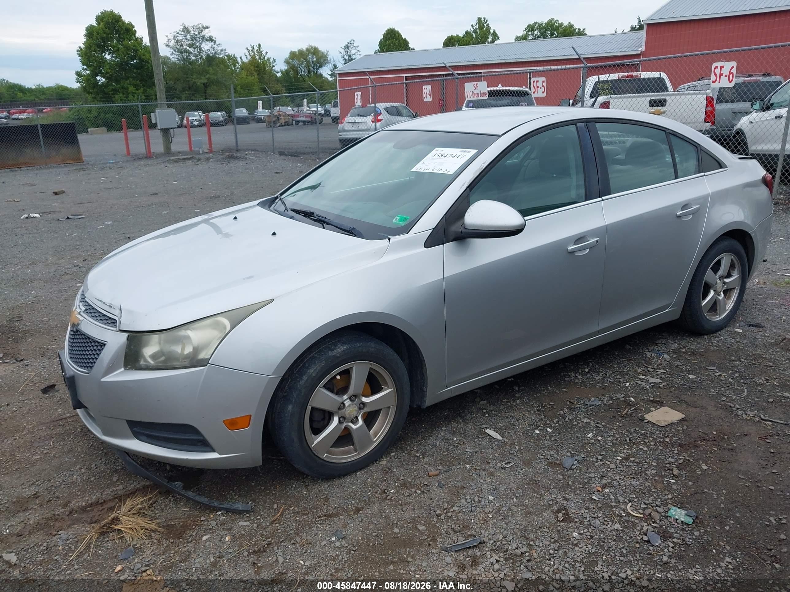2011 Chevrolet Cruze 1lt Silver vin: 1G1PF5S98B7117401
