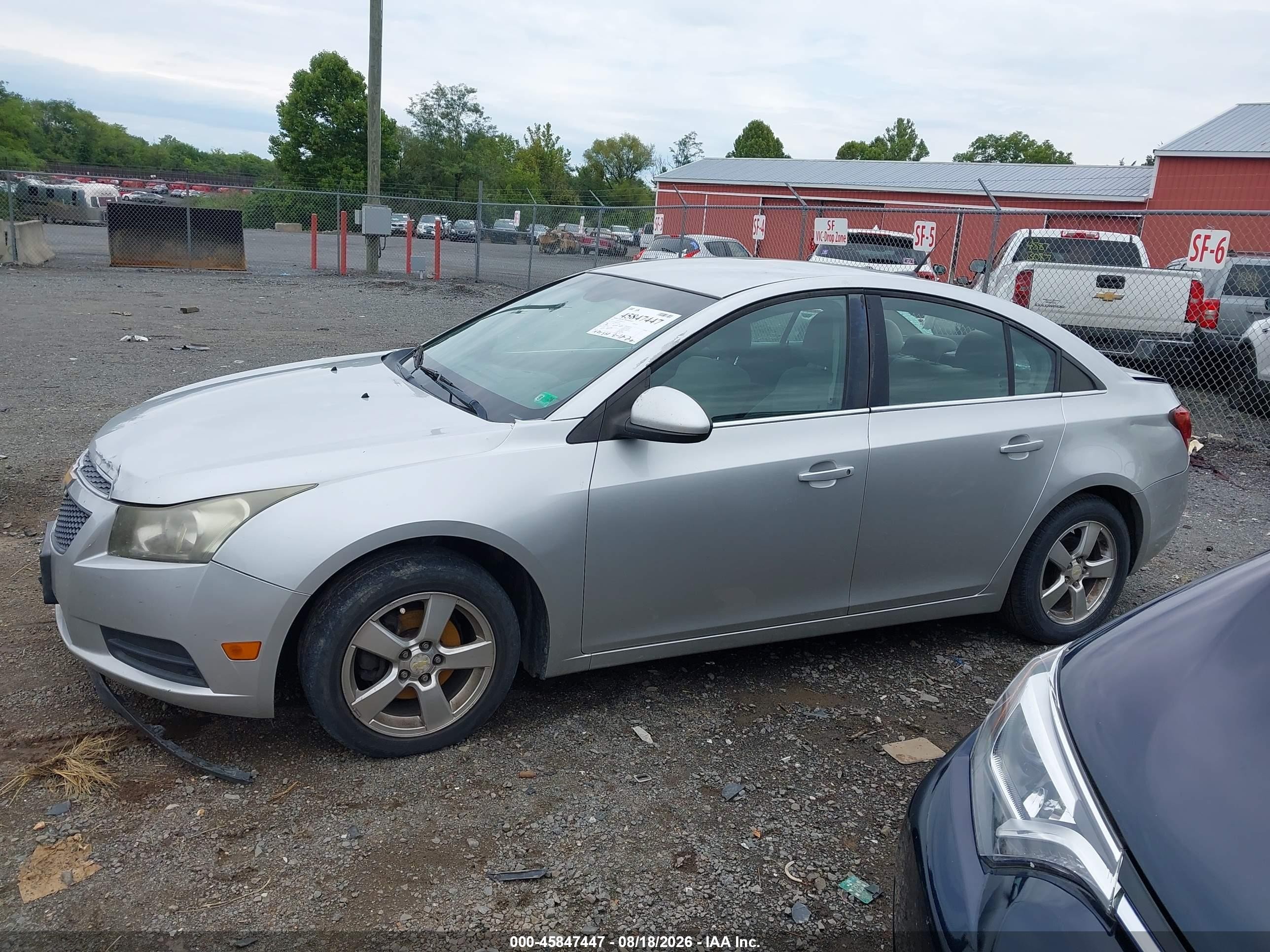 2011 Chevrolet Cruze 1lt Silver vin: 1G1PF5S98B7117401