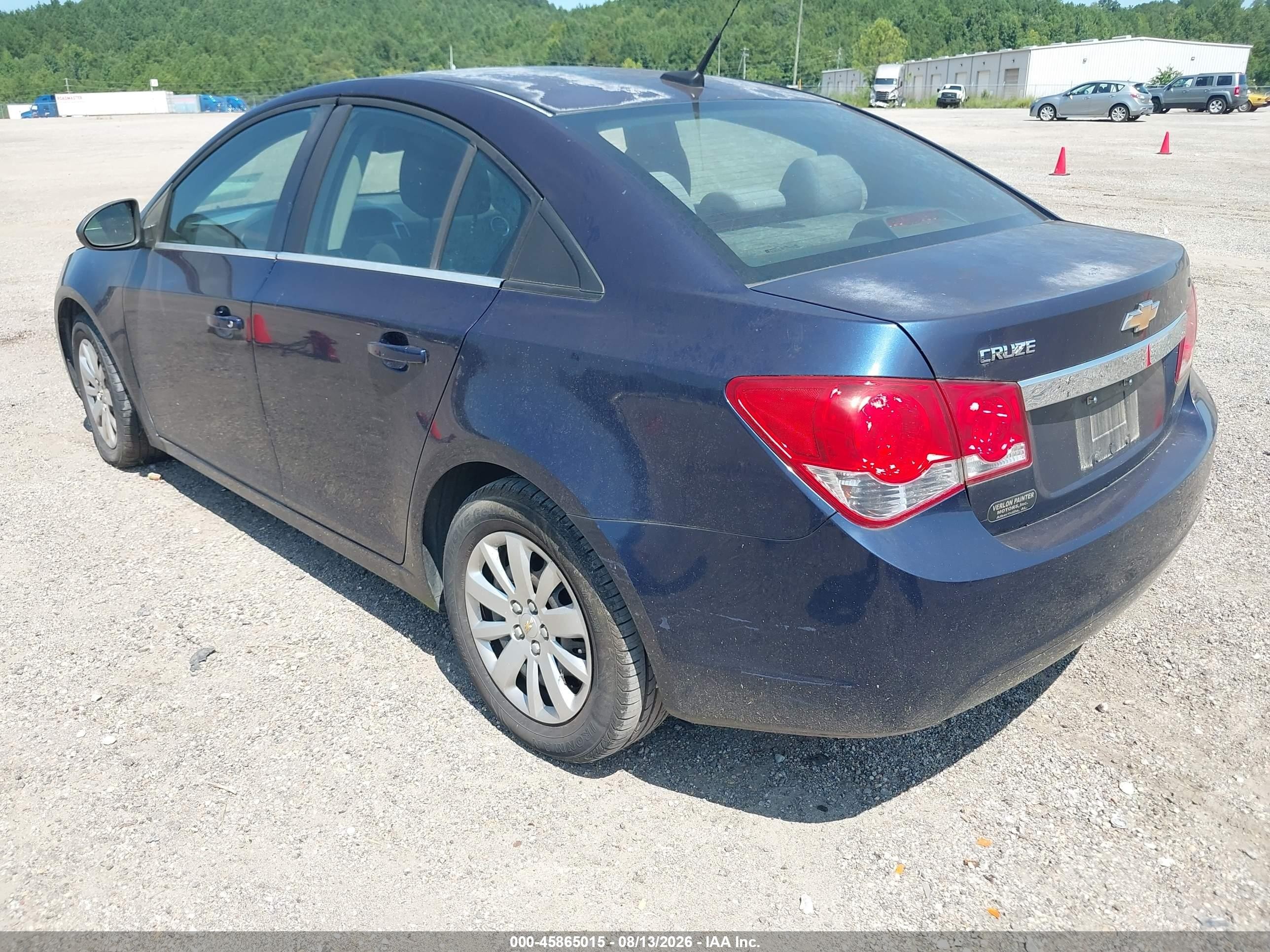 2011 Chevrolet Cruze 1lt Blue vin: 1G1PF5S98B7135168
