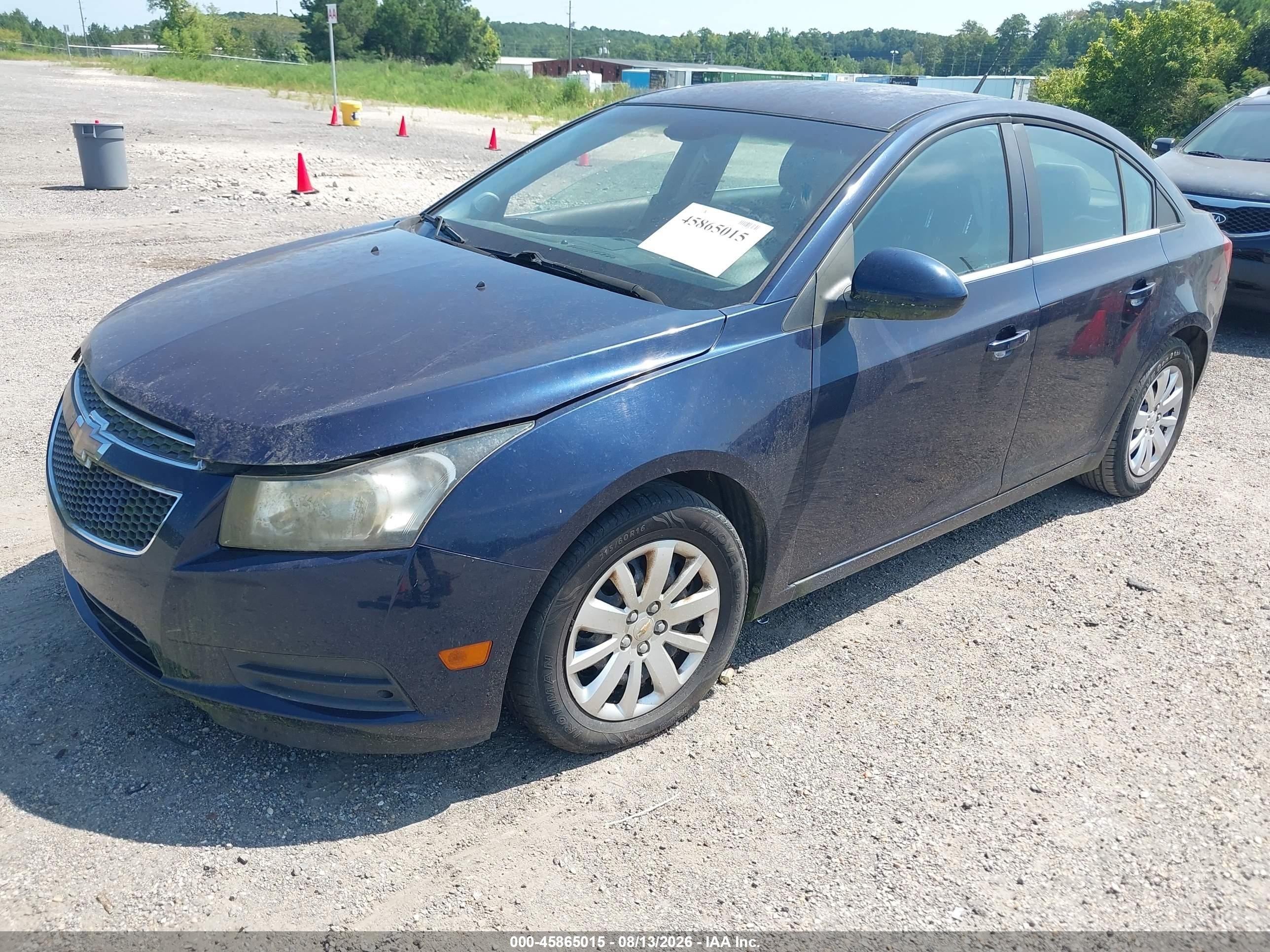 2011 Chevrolet Cruze 1lt Blue vin: 1G1PF5S98B7135168