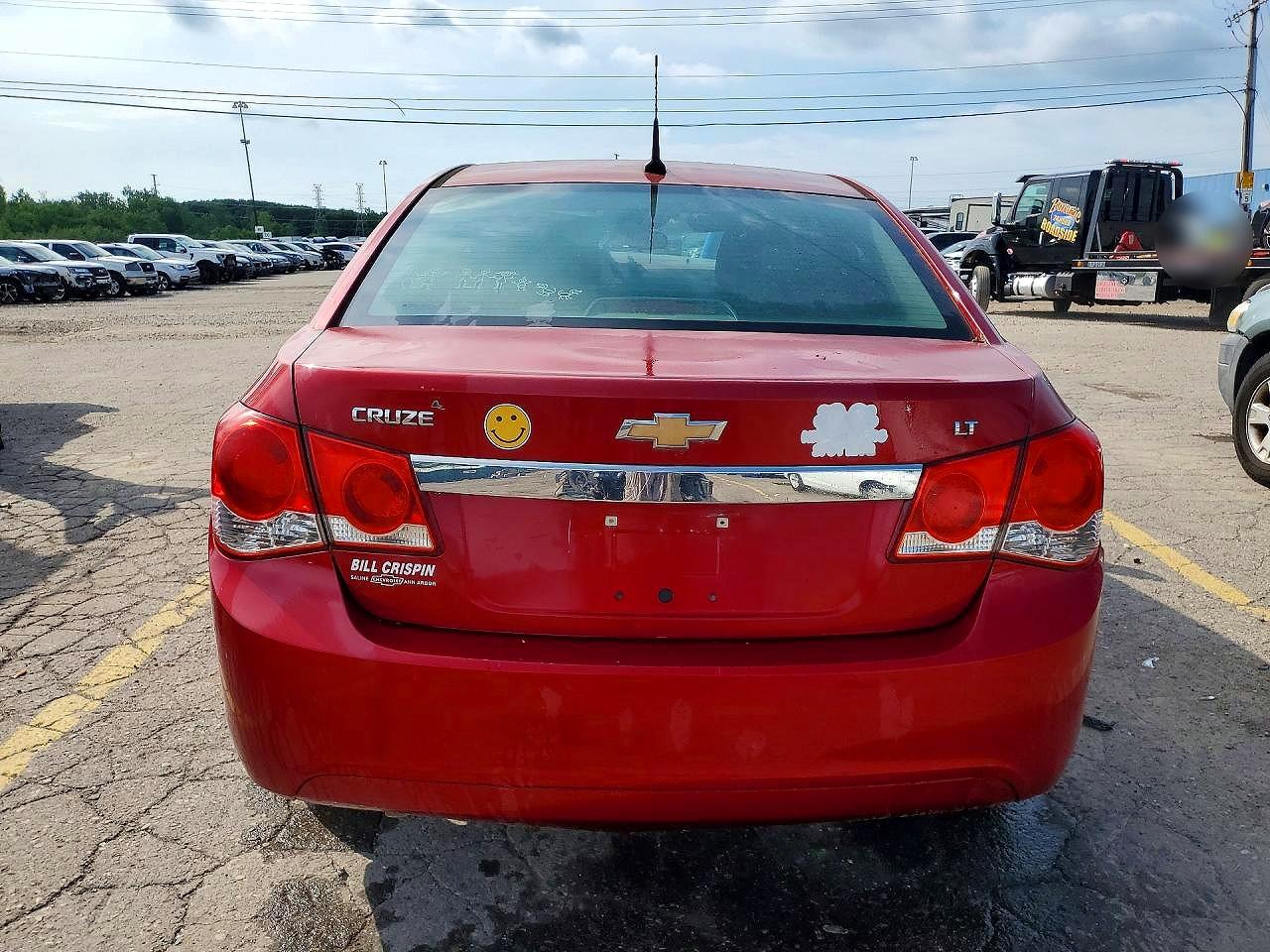 2011 Chevrolet Cruze Lt Red vin: 1G1PF5S98B7146302