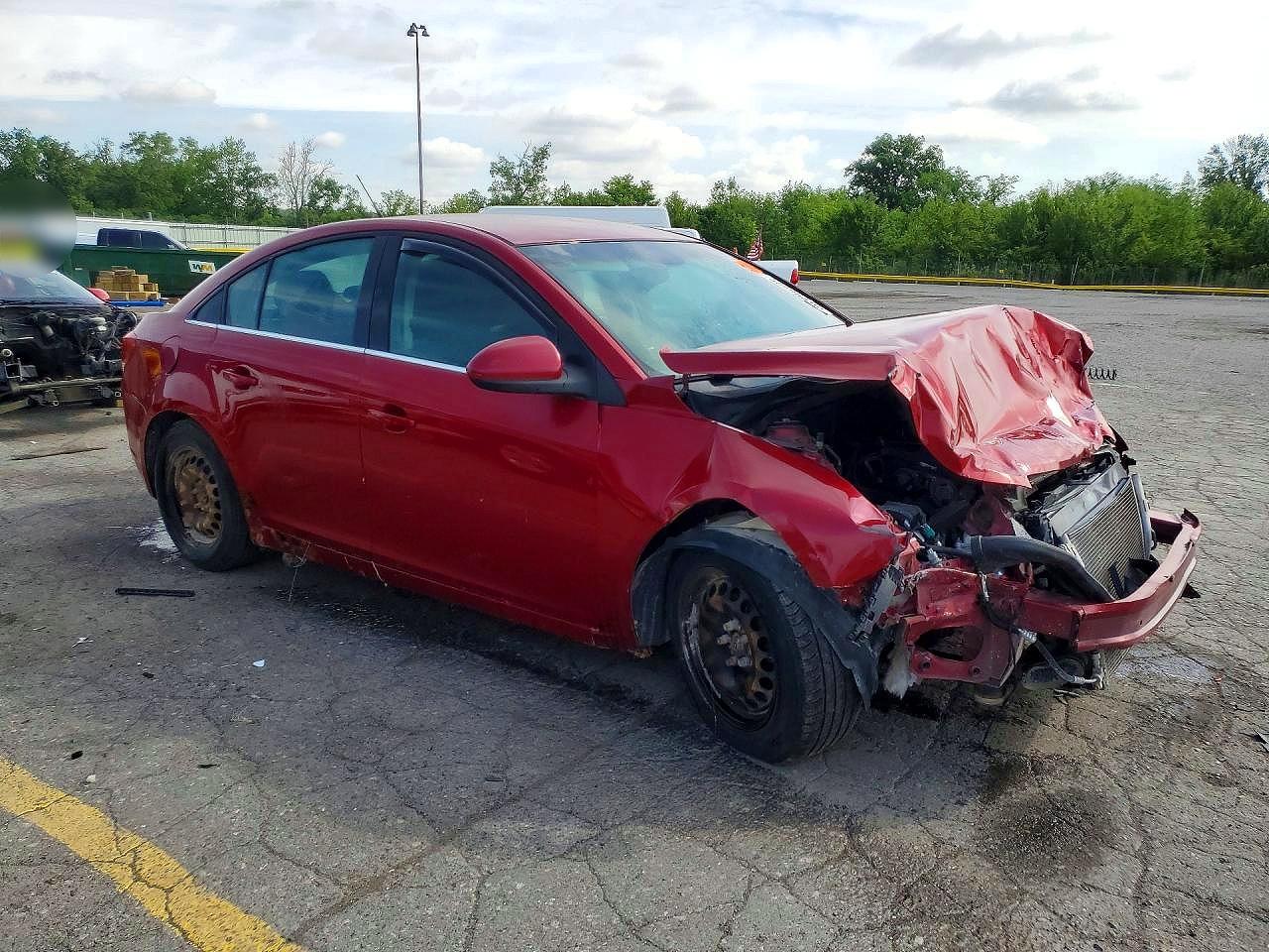 2011 Chevrolet Cruze Lt Red vin: 1G1PF5S98B7146302