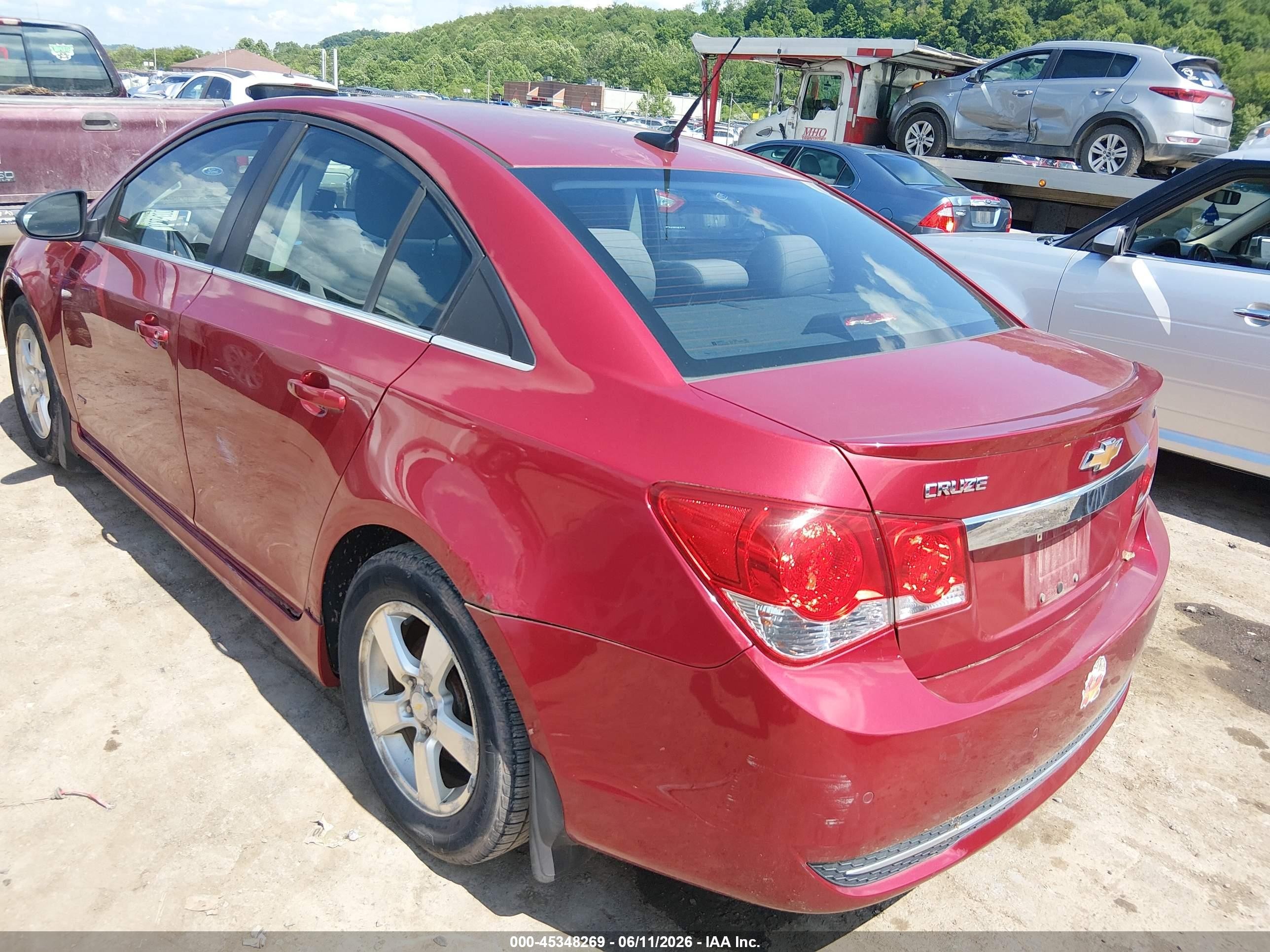 2011 Chevrolet Cruze 1lt Red vin: 1G1PF5S98B7209673