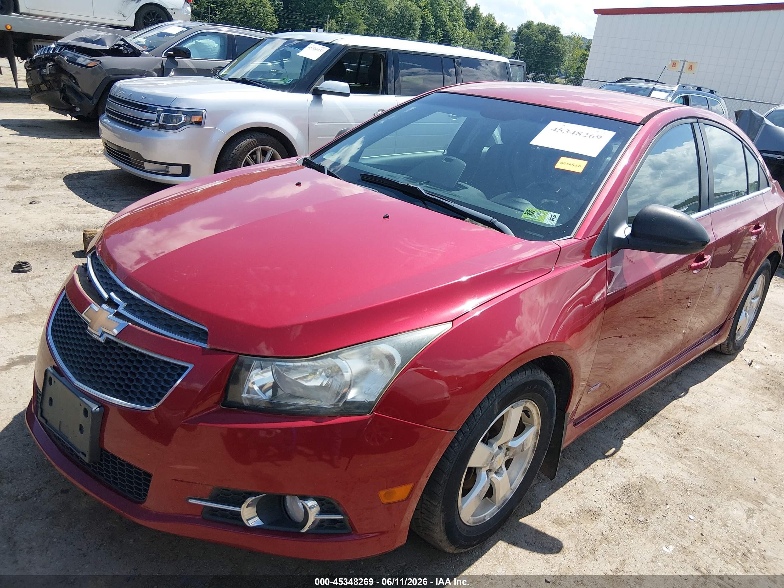 2011 Chevrolet Cruze 1lt Red vin: 1G1PF5S98B7209673