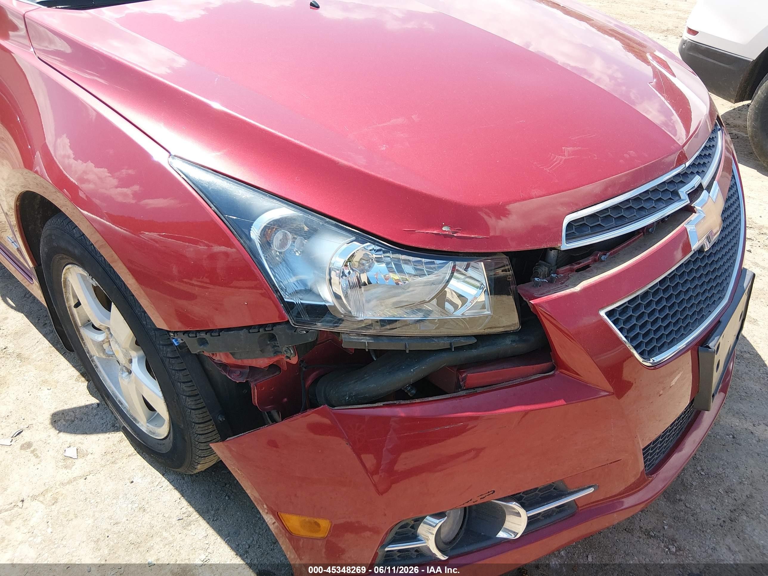 2011 Chevrolet Cruze 1lt Red vin: 1G1PF5S98B7209673