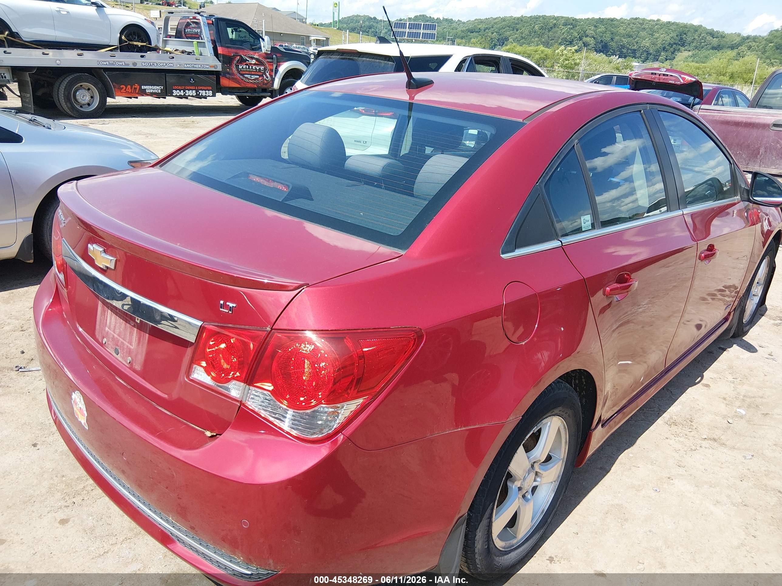 2011 Chevrolet Cruze 1lt Red vin: 1G1PF5S98B7209673