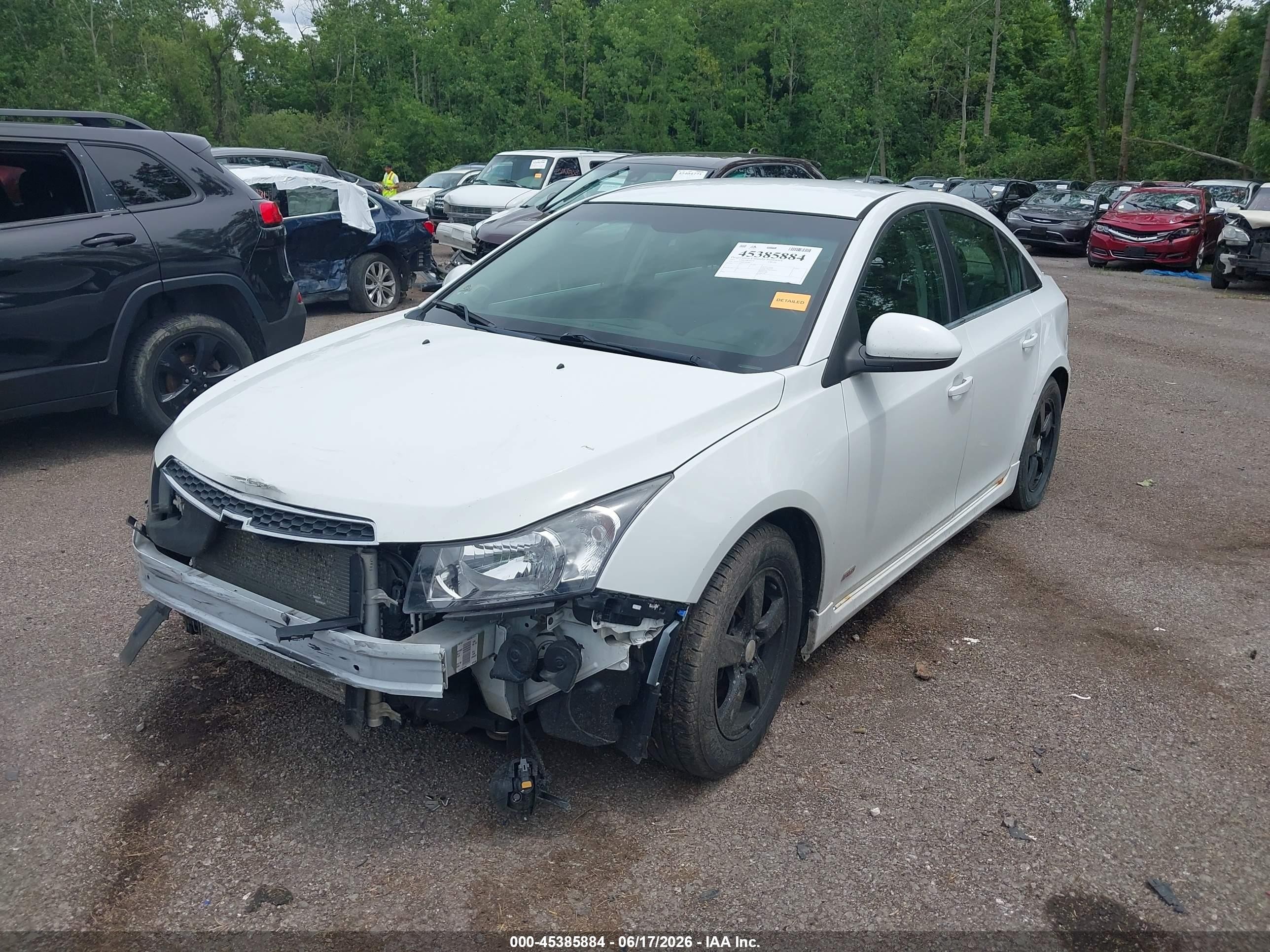 2011 Chevrolet Cruze 1lt White vin: 1G1PF5S98B7246089