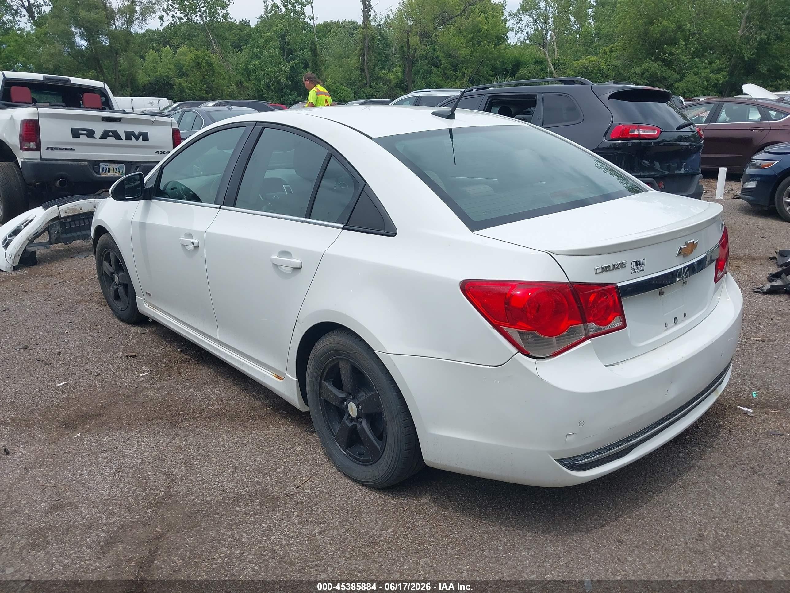 2011 Chevrolet Cruze 1lt White vin: 1G1PF5S98B7246089