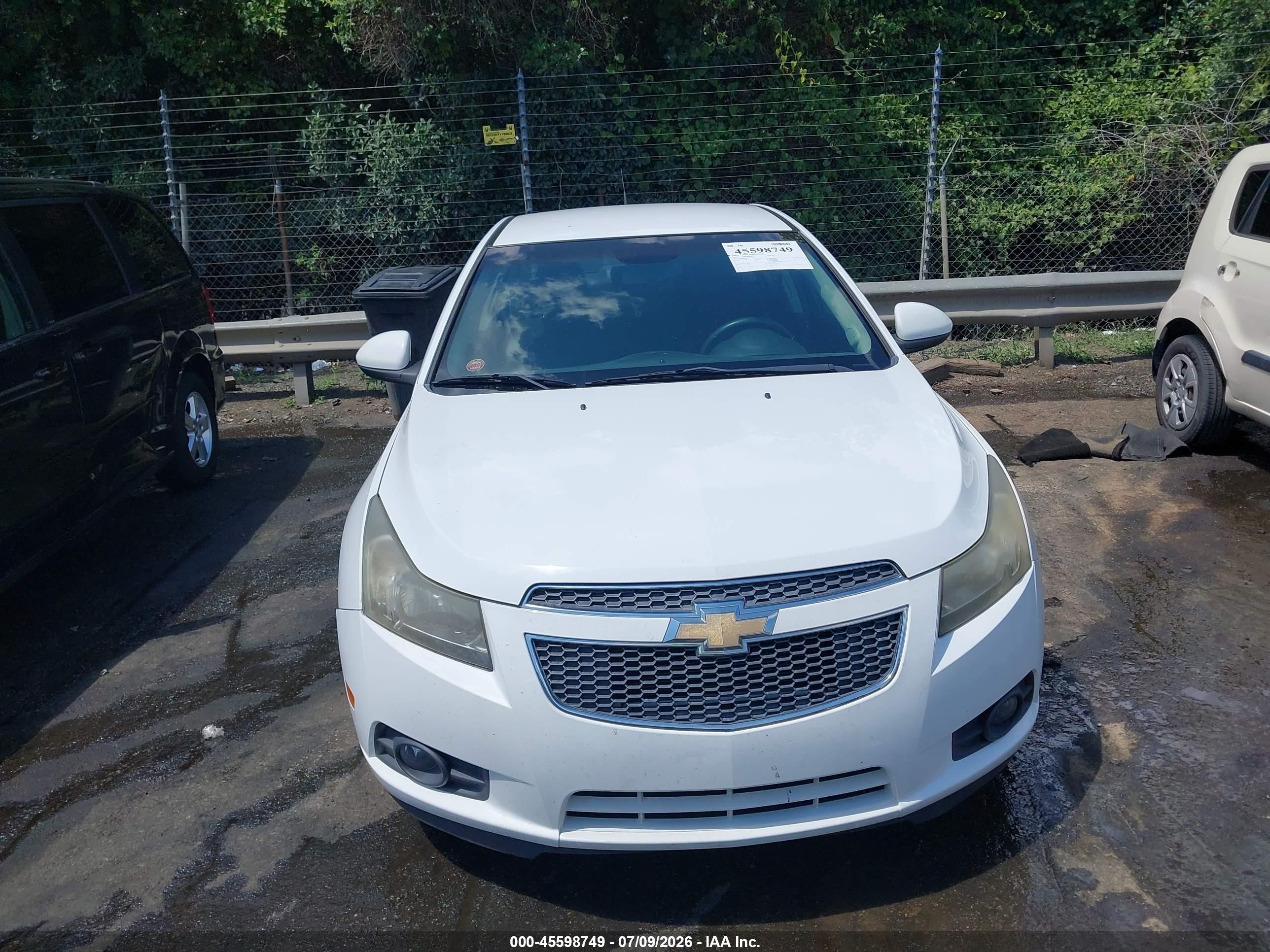 2011 Chevrolet Cruze 1lt Белый vin: 1G1PF5S98B7267864