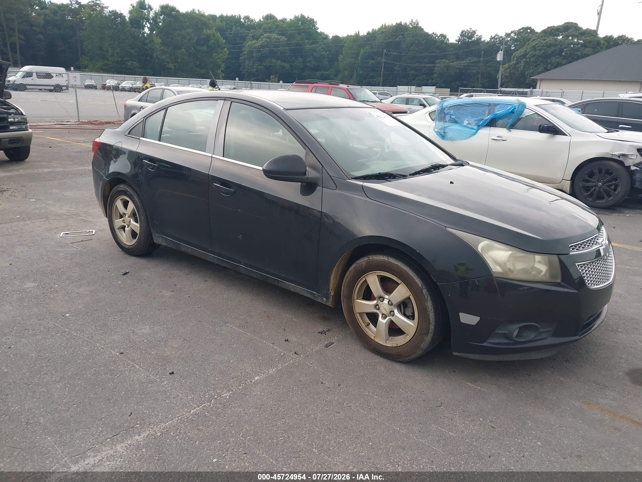 2011 Chevrolet Cruze 1lt Black vin: 1G1PF5S98B7294840