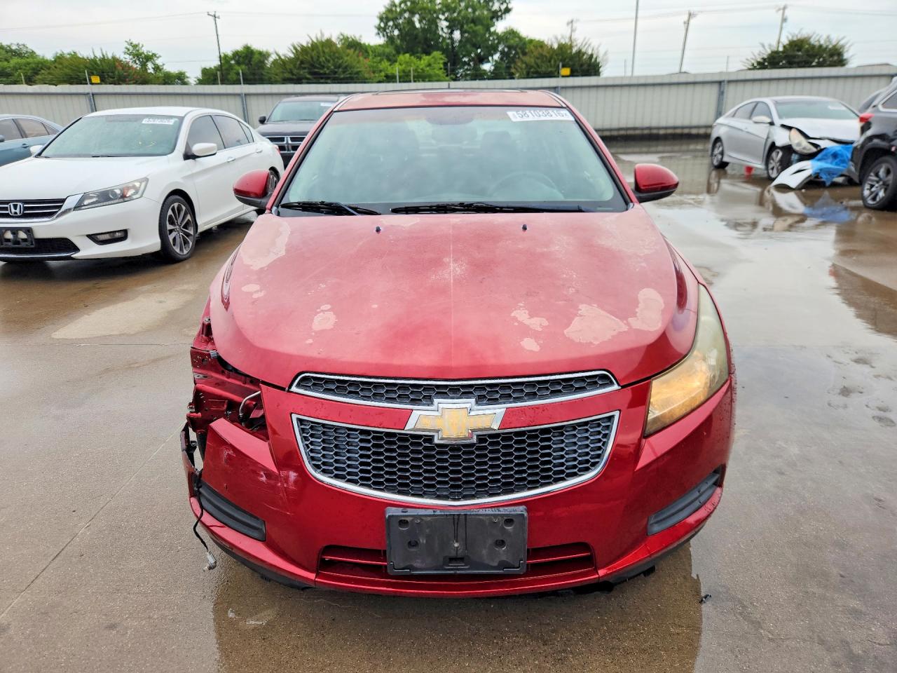 2011 Chevrolet Cruze Lt Red vin: 1G1PF5S99B7123644