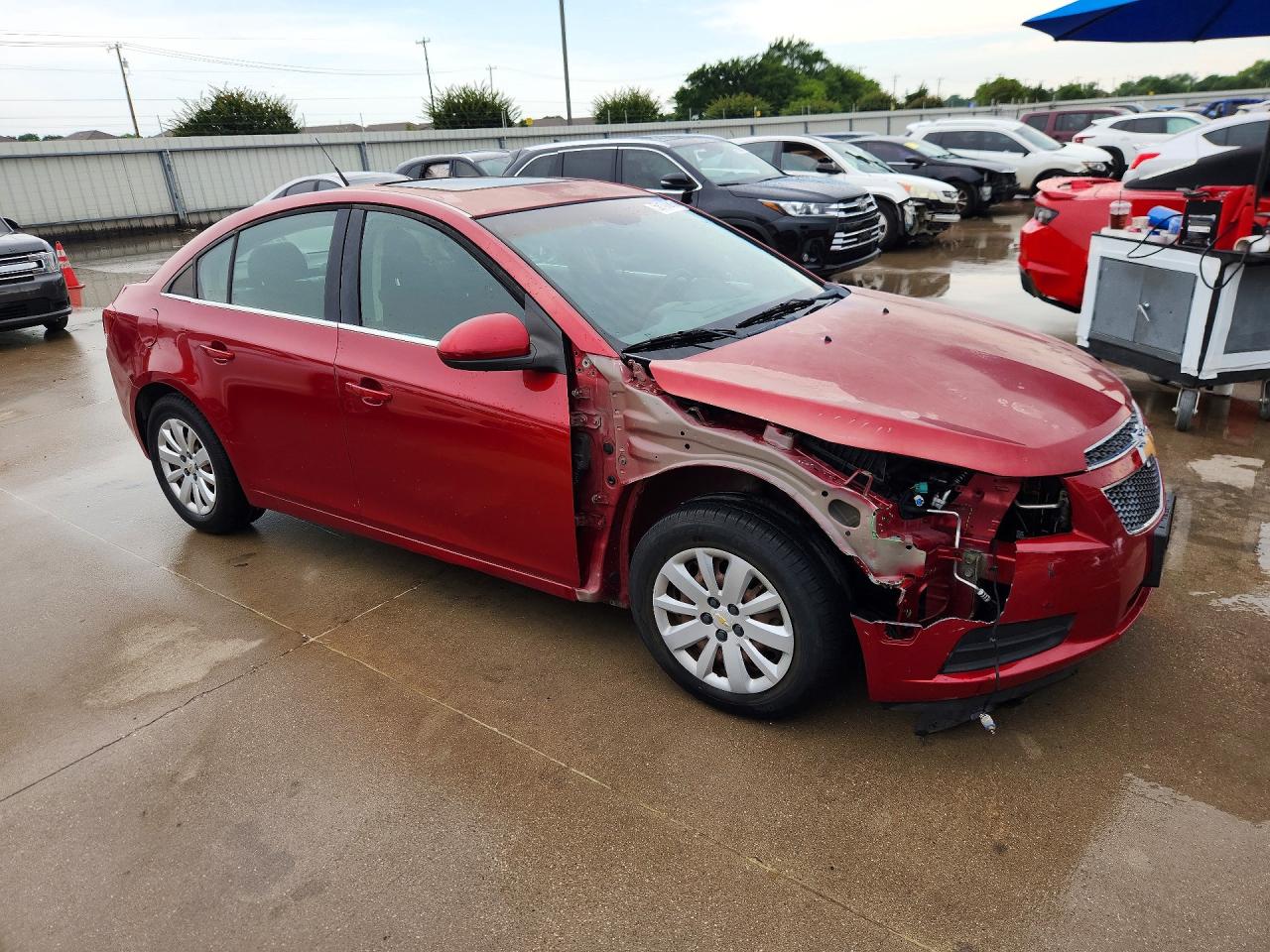 2011 Chevrolet Cruze Lt Red vin: 1G1PF5S99B7123644