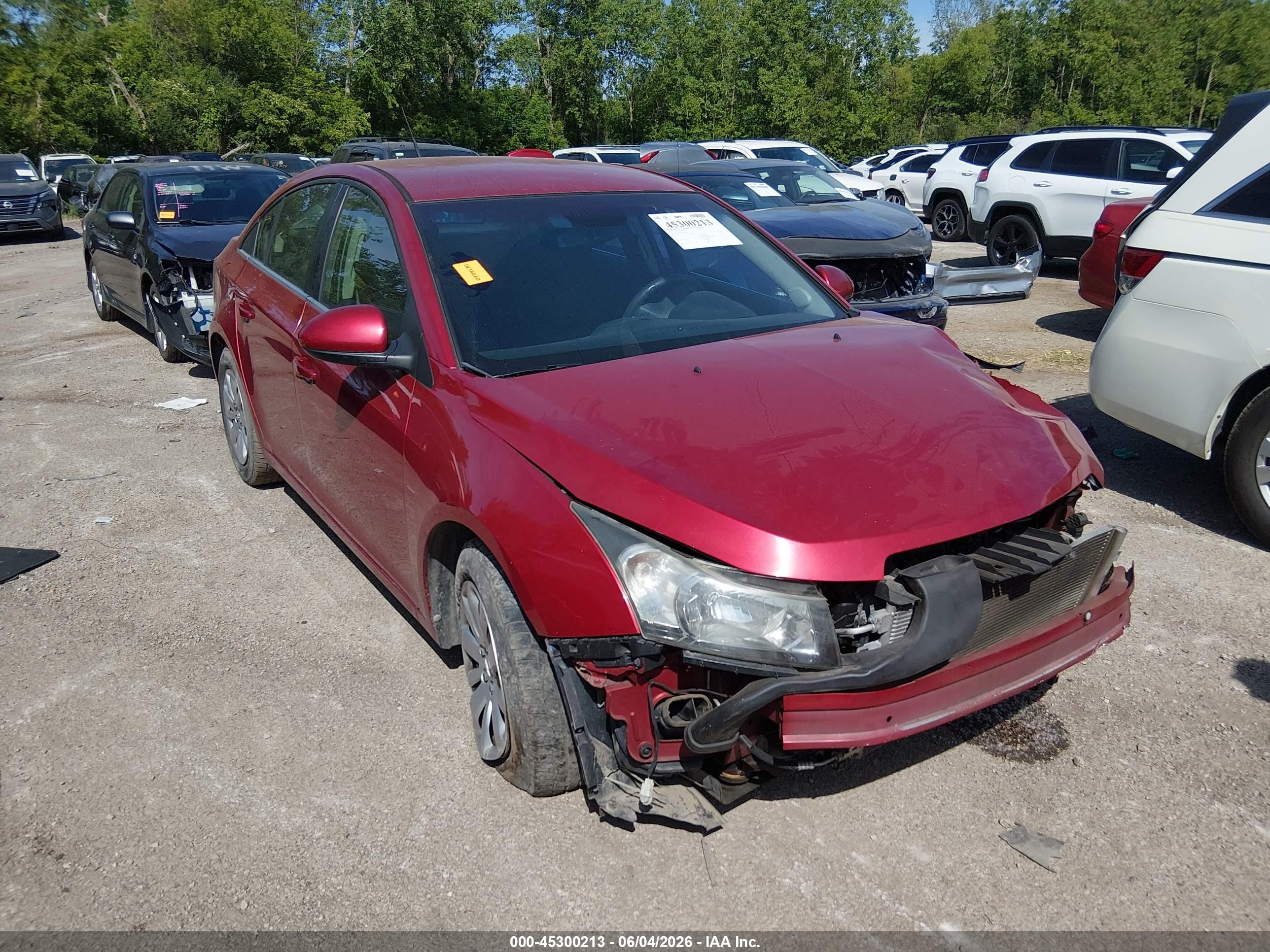 2011 Chevrolet Cruze 1lt Red vin: 1G1PF5S99B7126284