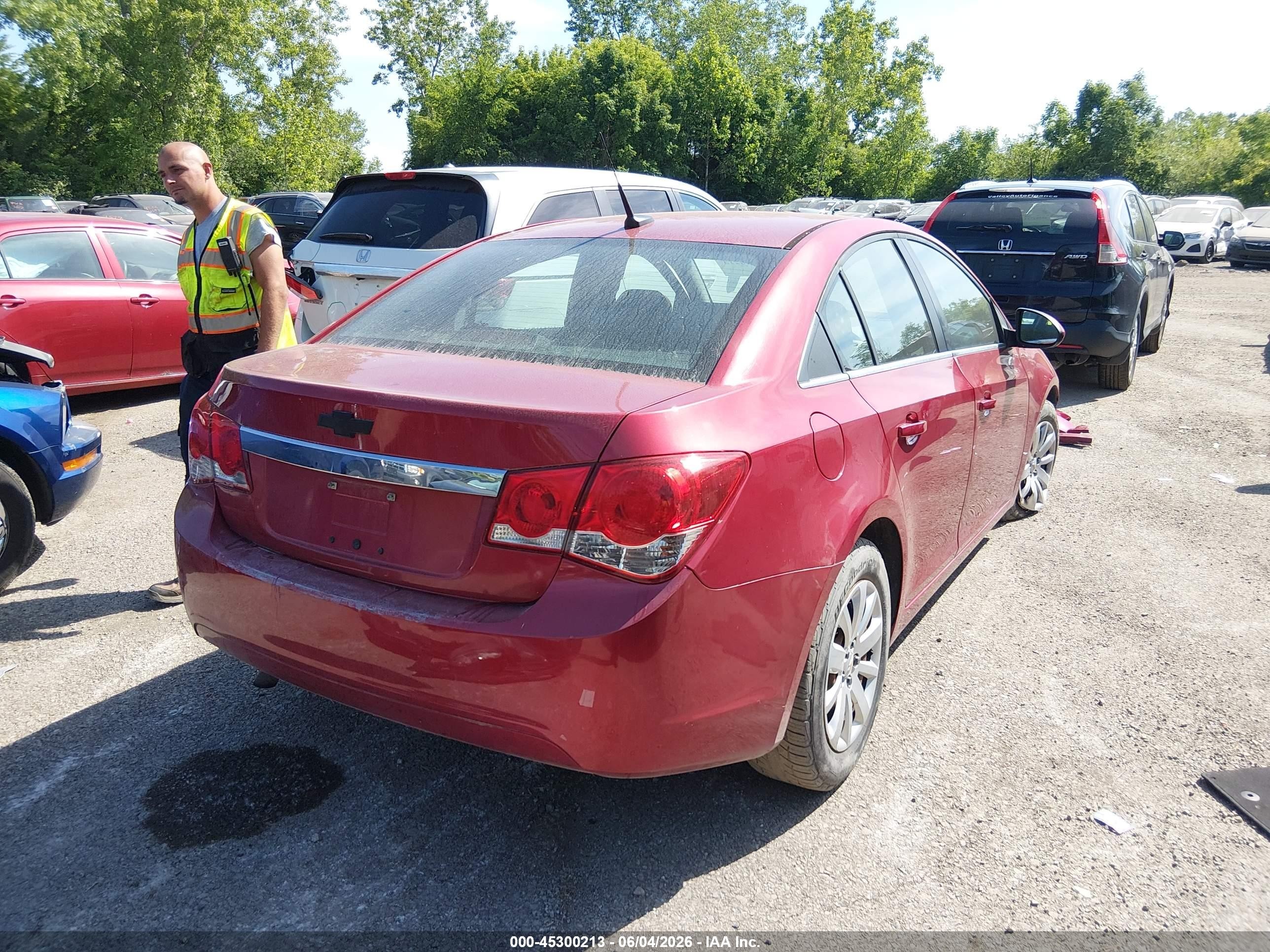 2011 Chevrolet Cruze 1lt Красный vin: 1G1PF5S99B7126284