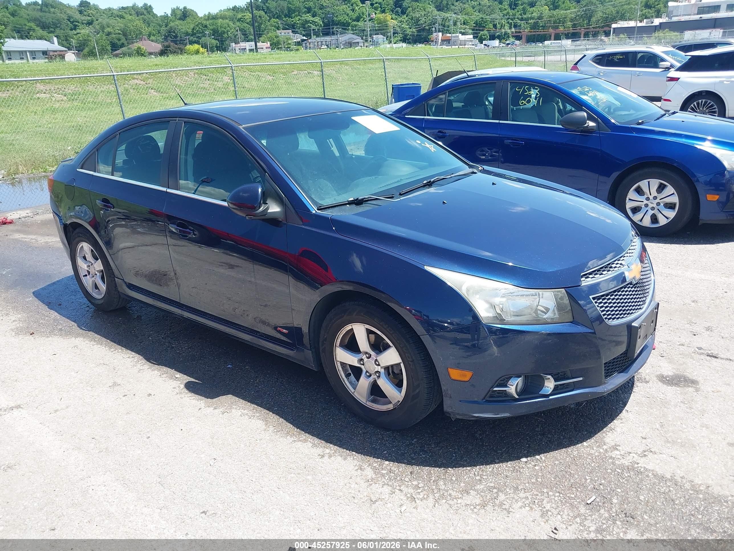 2011 Chevrolet Cruze 1lt Blue vin: 1G1PF5S99B7178630