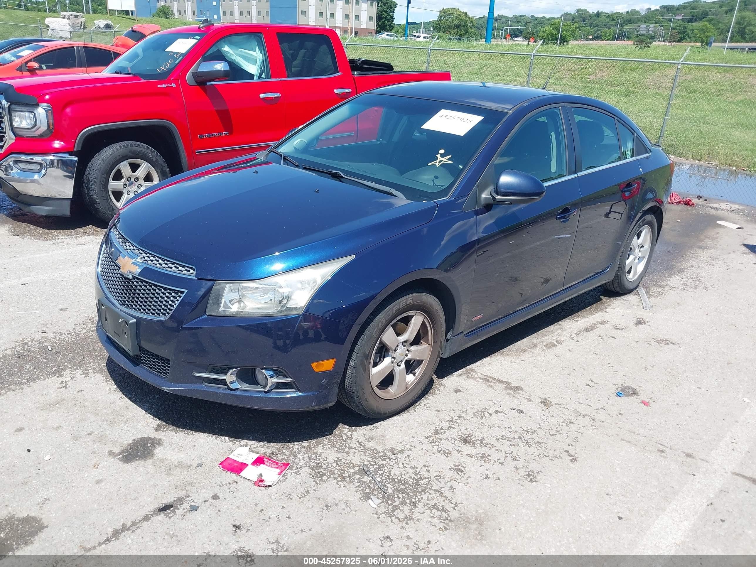 2011 Chevrolet Cruze 1lt Blue vin: 1G1PF5S99B7178630