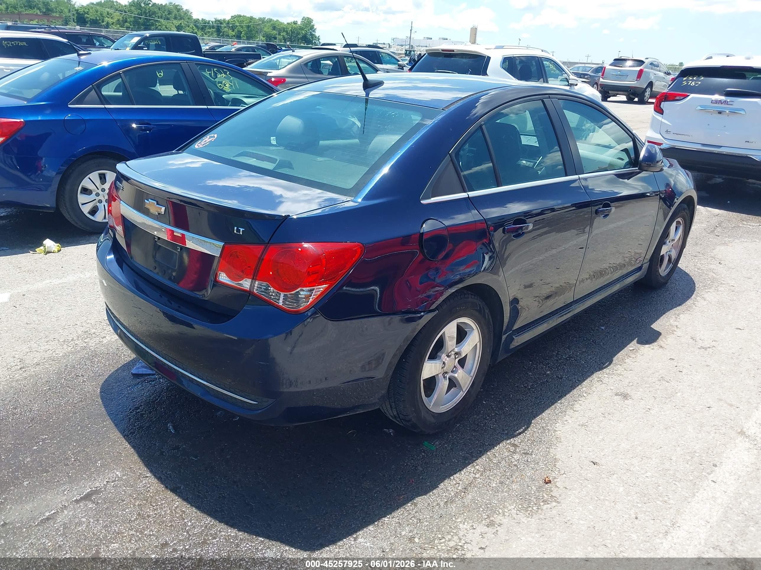 2011 Chevrolet Cruze 1lt Blue vin: 1G1PF5S99B7178630
