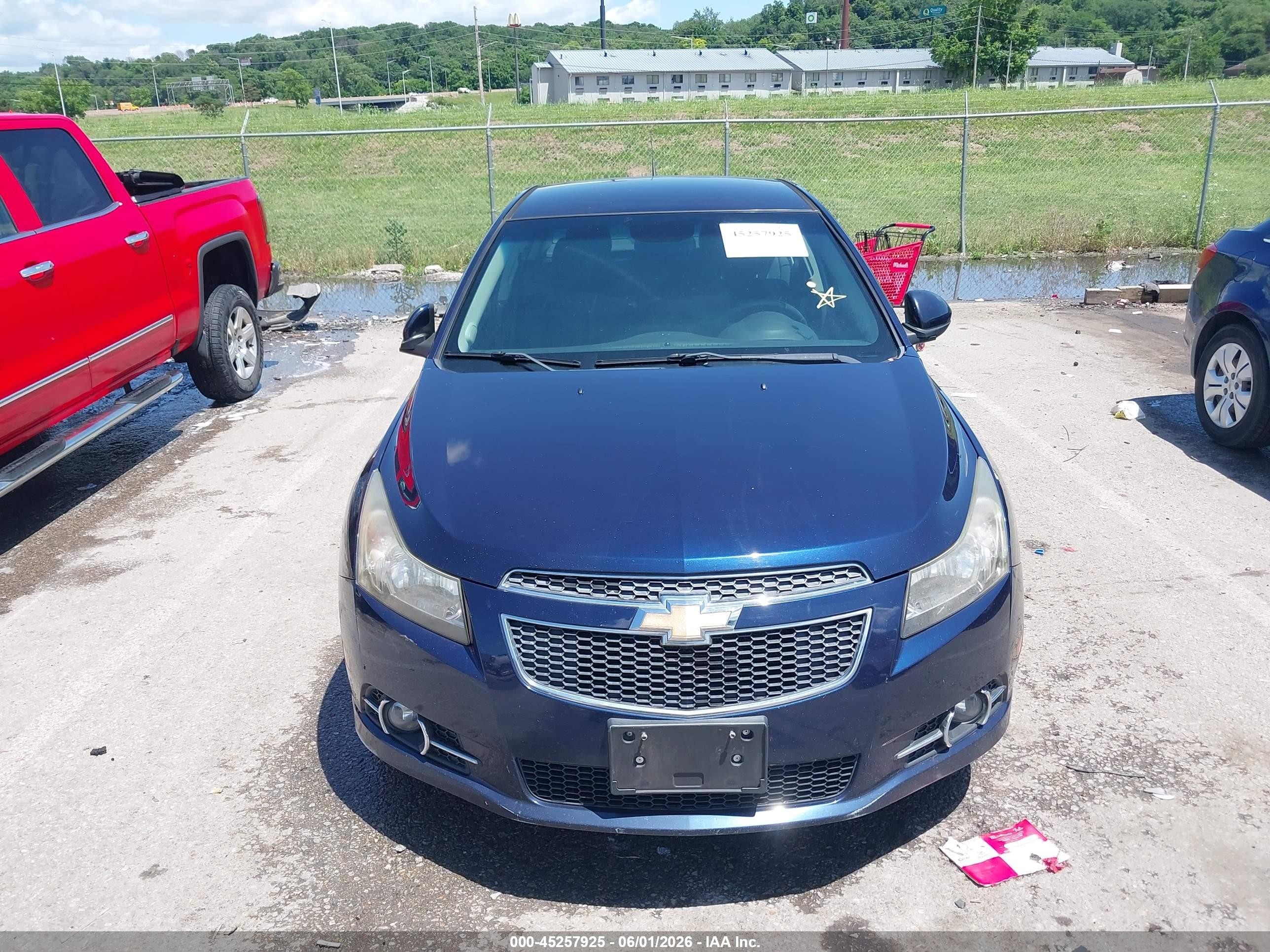 2011 Chevrolet Cruze 1lt Blue vin: 1G1PF5S99B7178630
