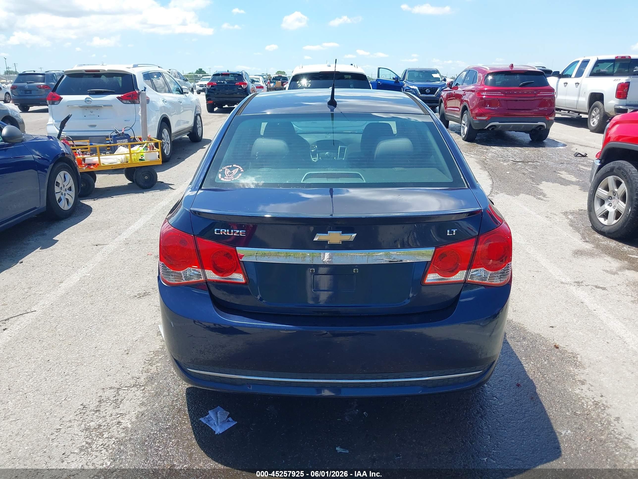 2011 Chevrolet Cruze 1lt Blue vin: 1G1PF5S99B7178630