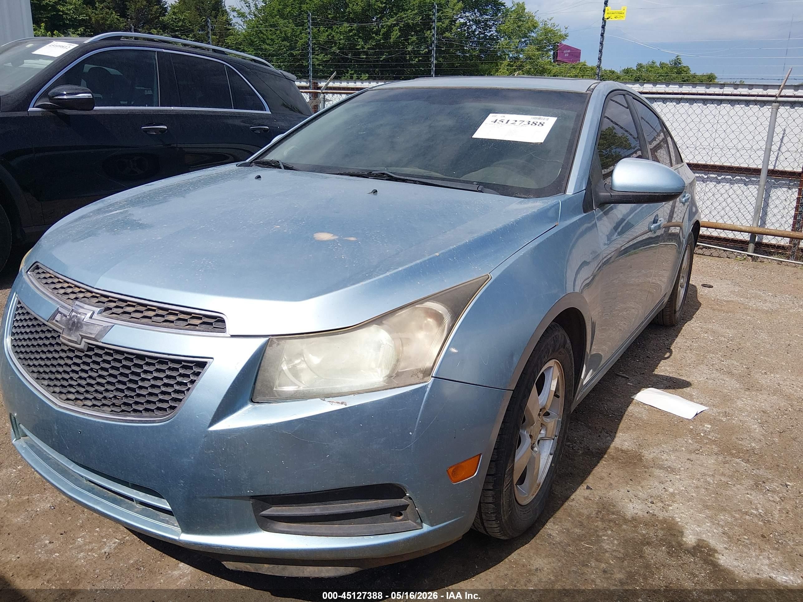 2011 Chevrolet Cruze 1lt Blue vin: 1G1PF5S99B7254475