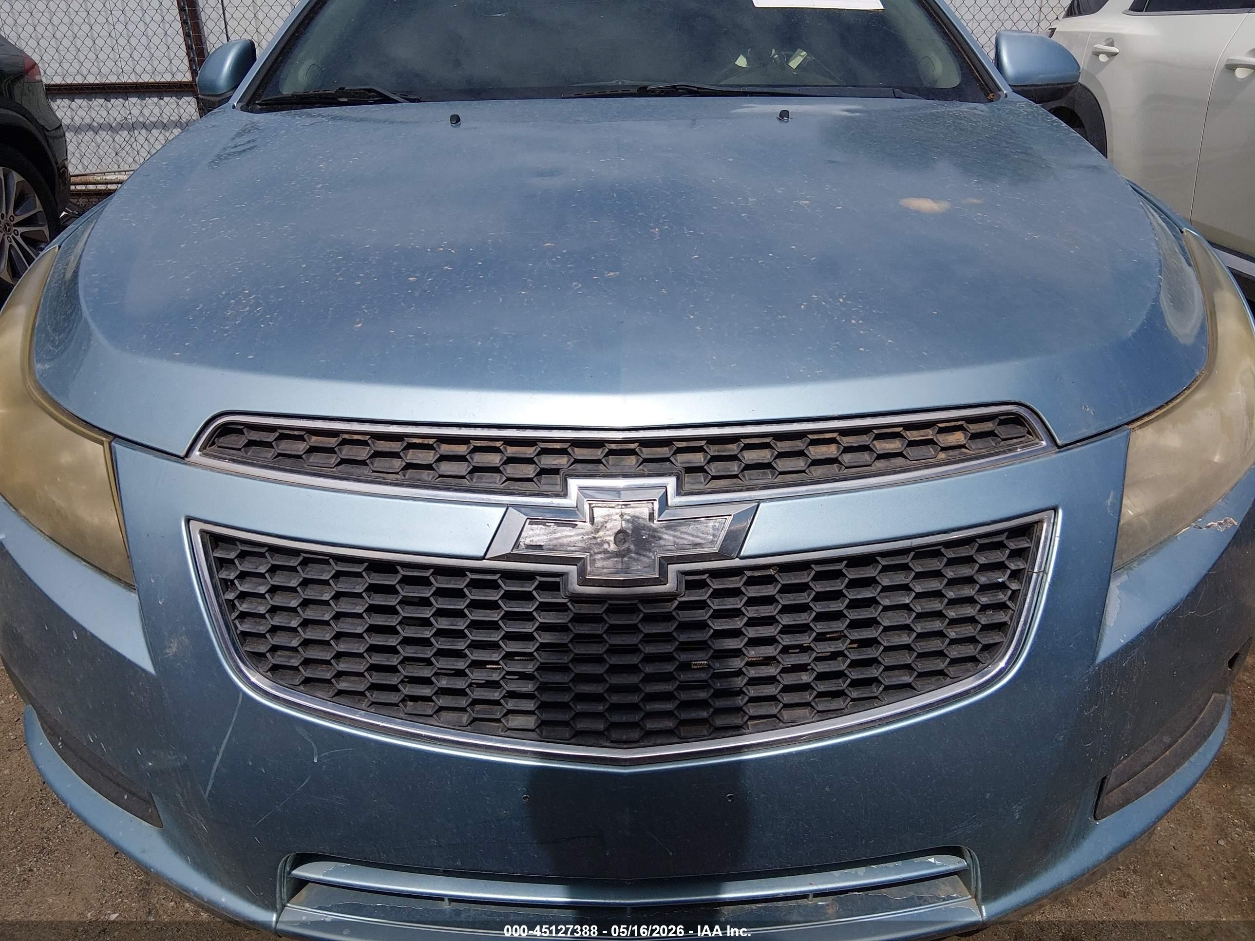 2011 Chevrolet Cruze 1lt Blue vin: 1G1PF5S99B7254475