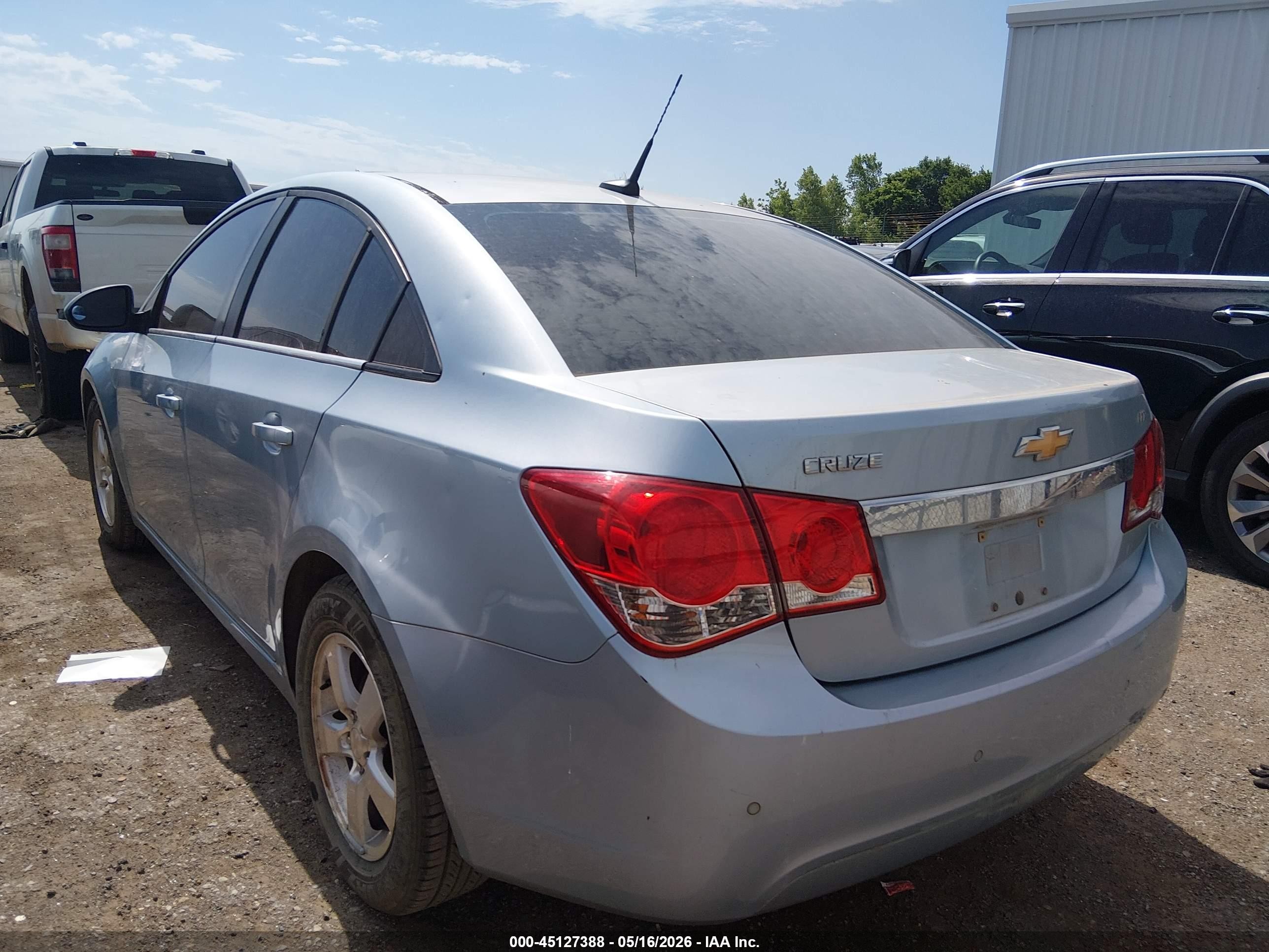 2011 Chevrolet Cruze 1lt Blue vin: 1G1PF5S99B7254475