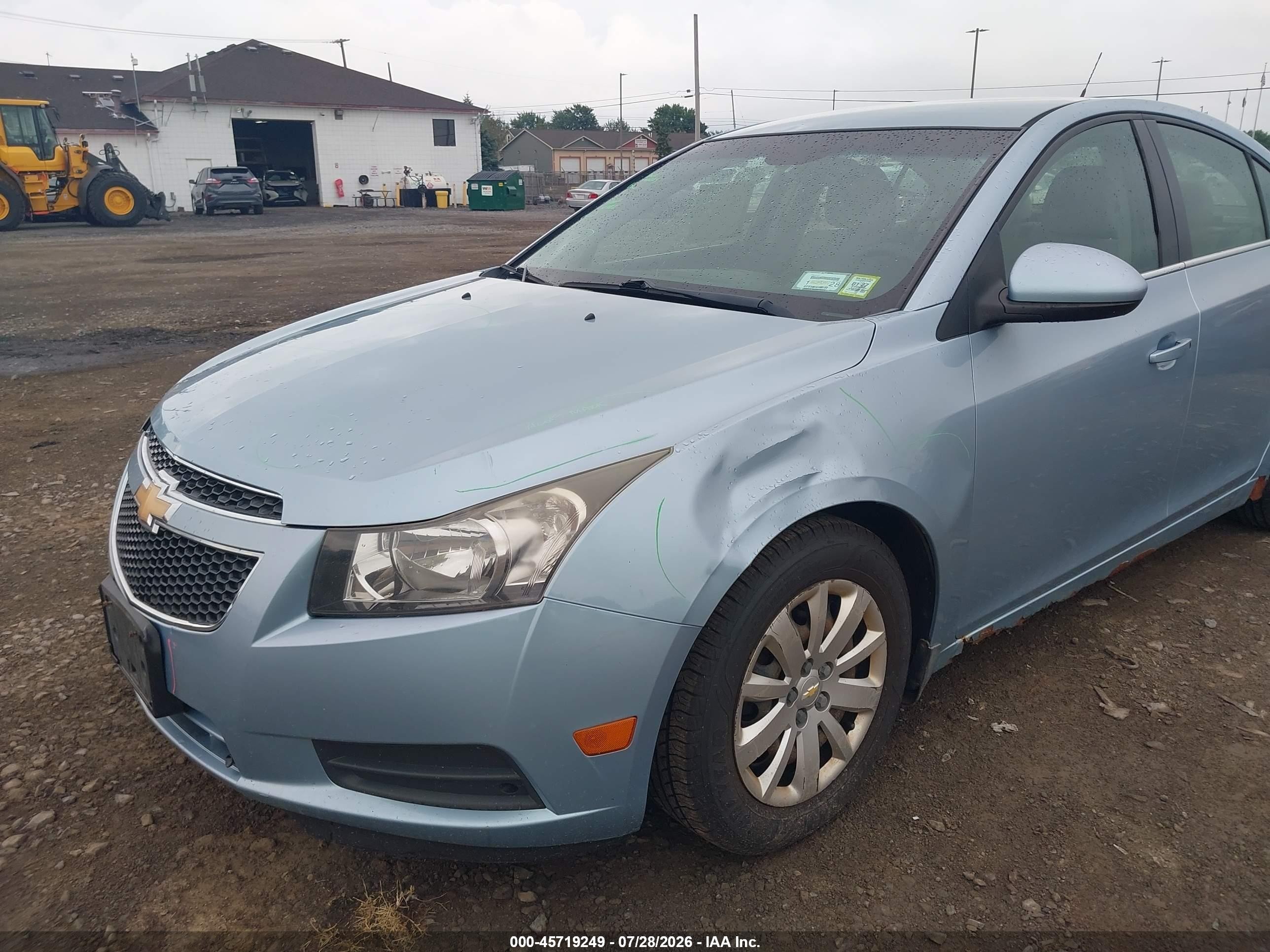 2011 Chevrolet Cruze 1lt Light Blue vin: 1G1PF5S99B7293924