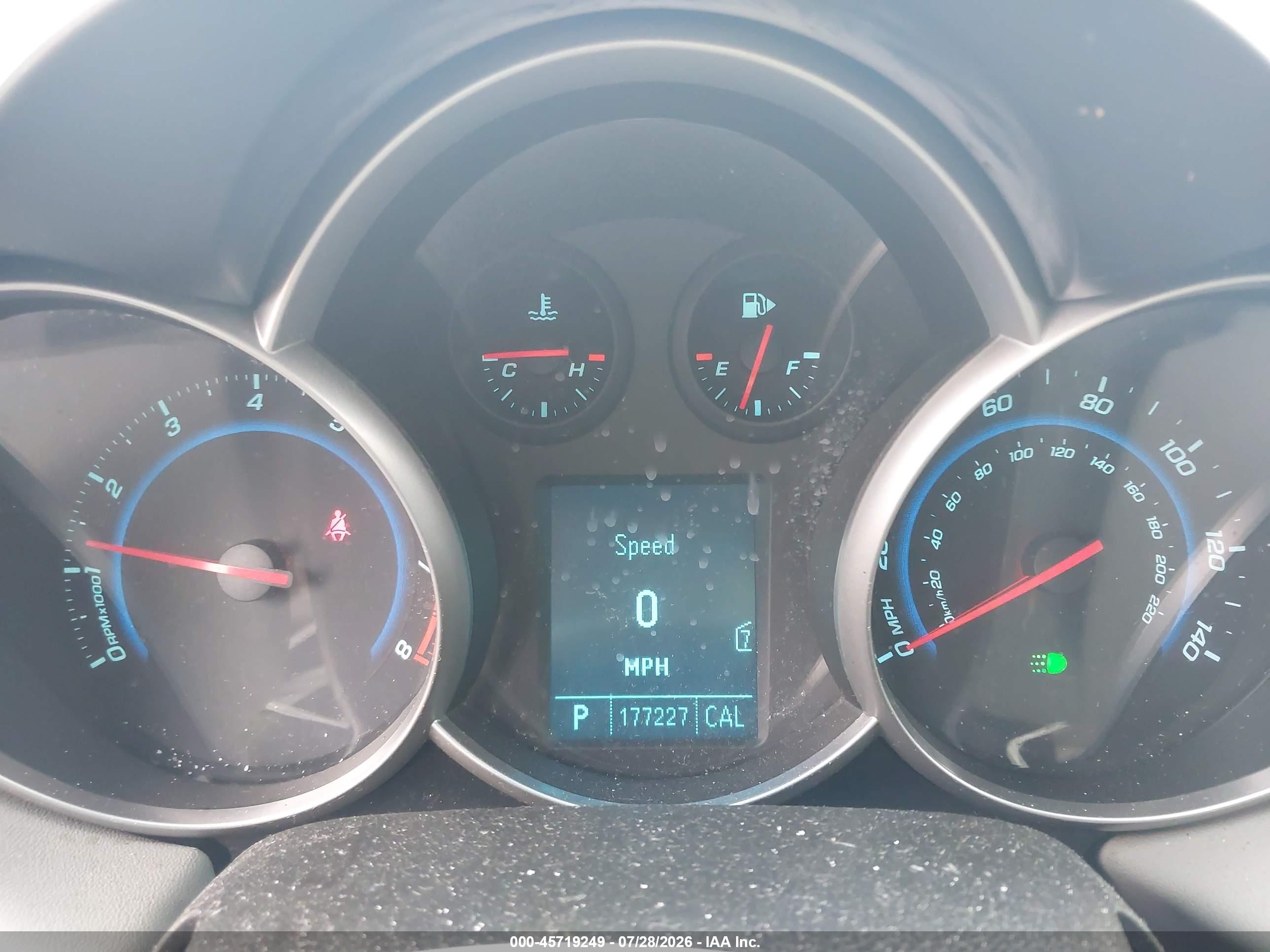 2011 Chevrolet Cruze 1lt Light Blue vin: 1G1PF5S99B7293924