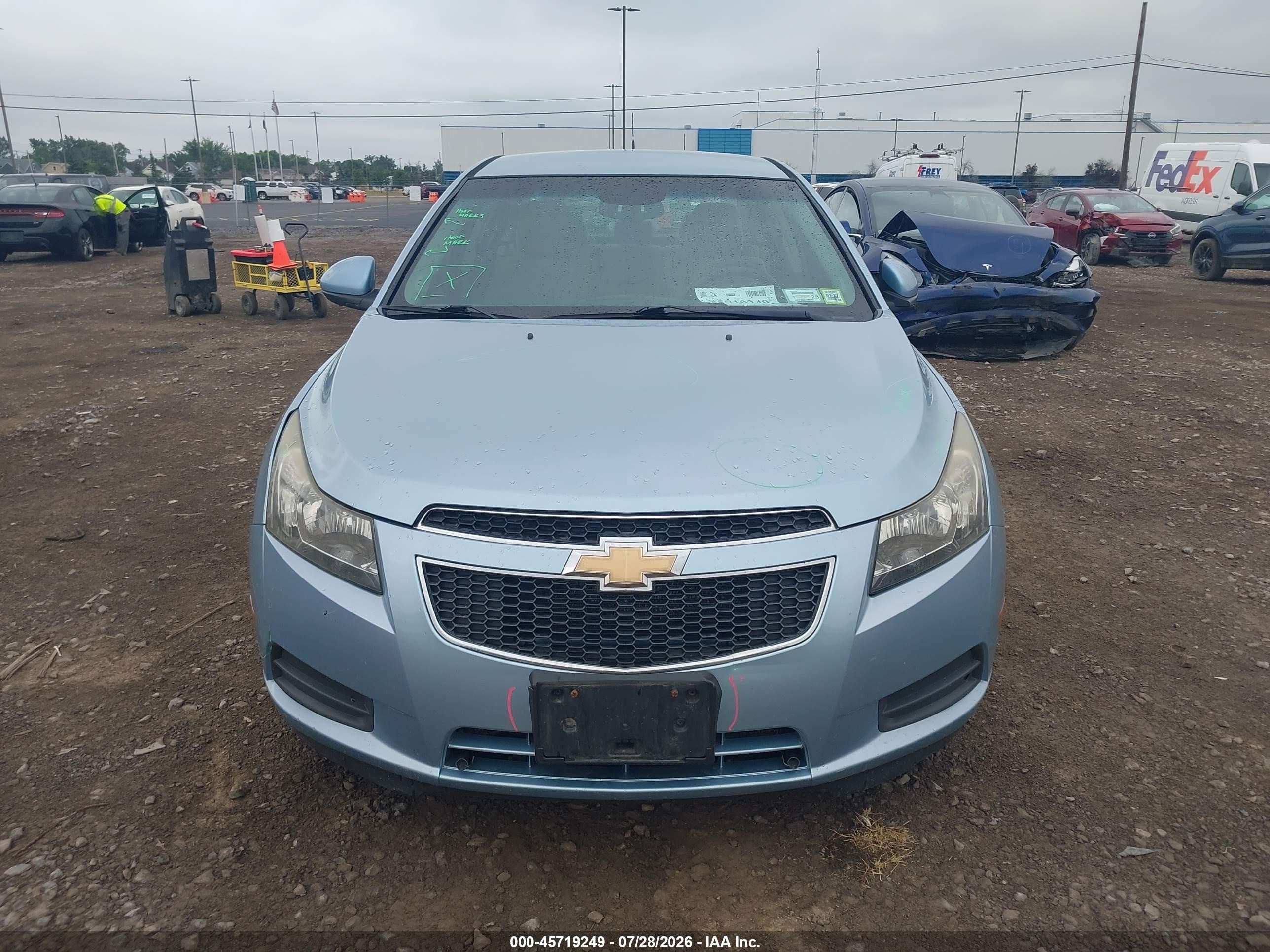 2011 Chevrolet Cruze 1lt Light Blue vin: 1G1PF5S99B7293924