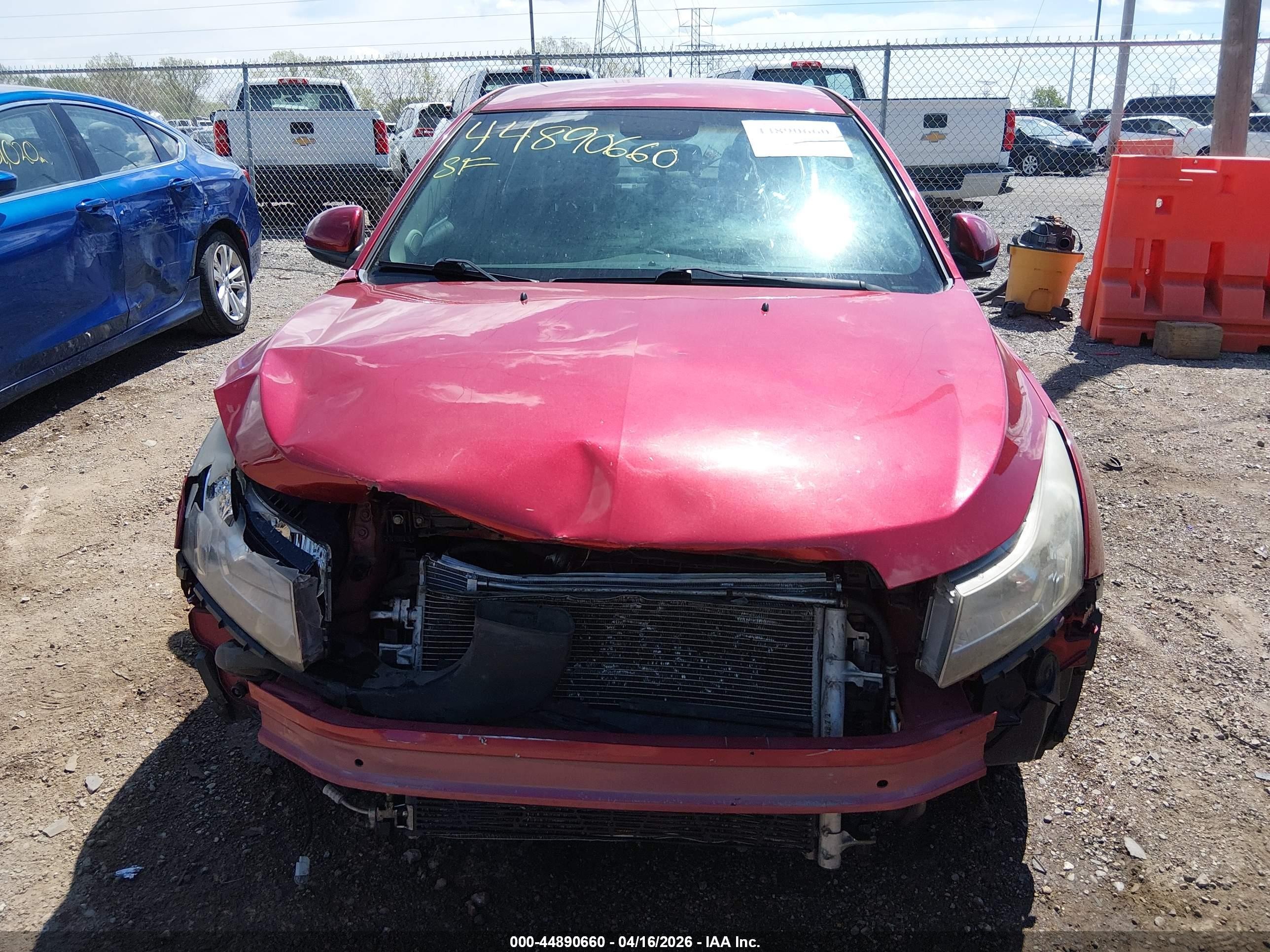 2011 Chevrolet Cruze 1lt Red vin: 1G1PF5S9XB7145197