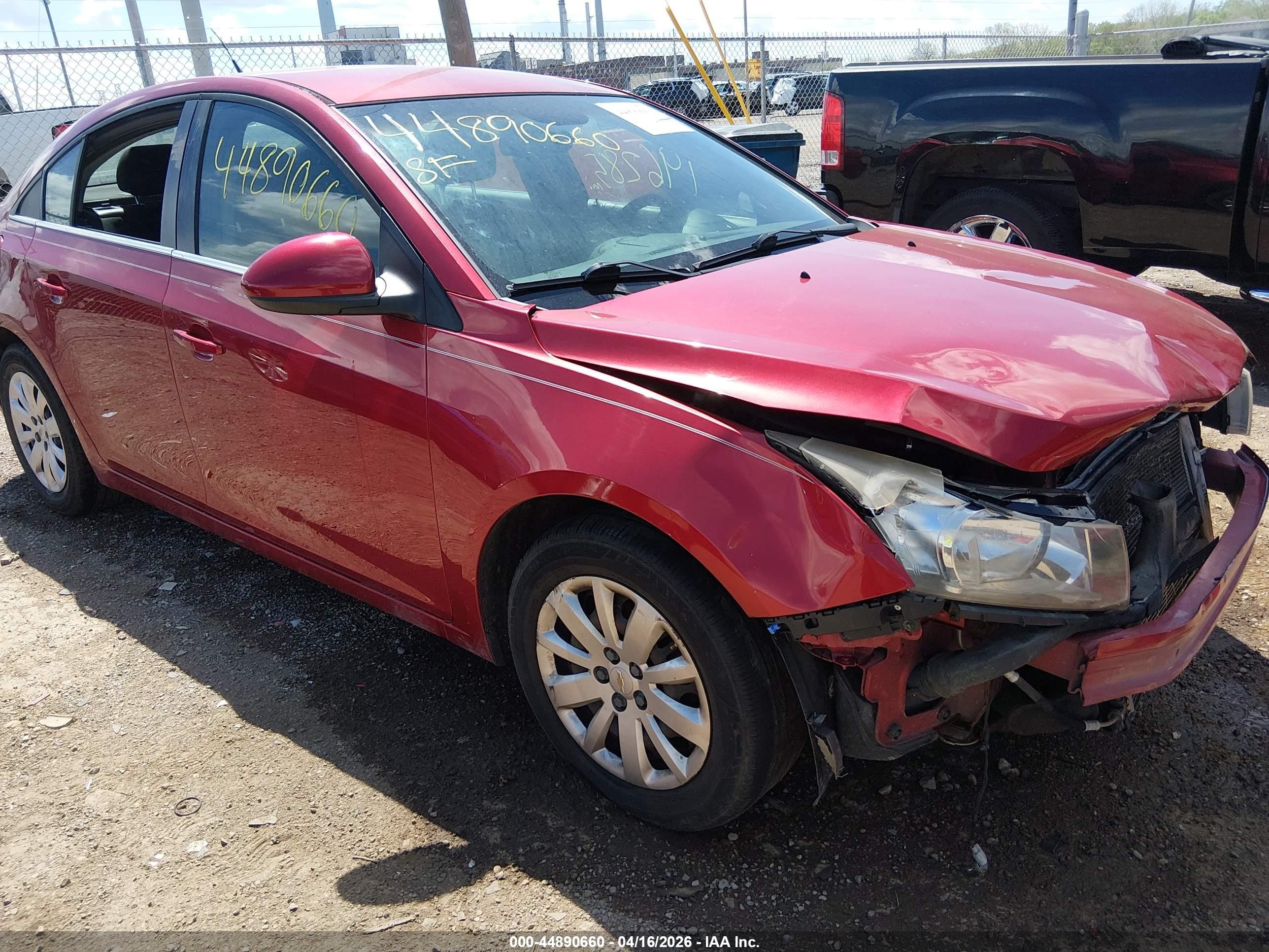 2011 Chevrolet Cruze 1lt Red vin: 1G1PF5S9XB7145197