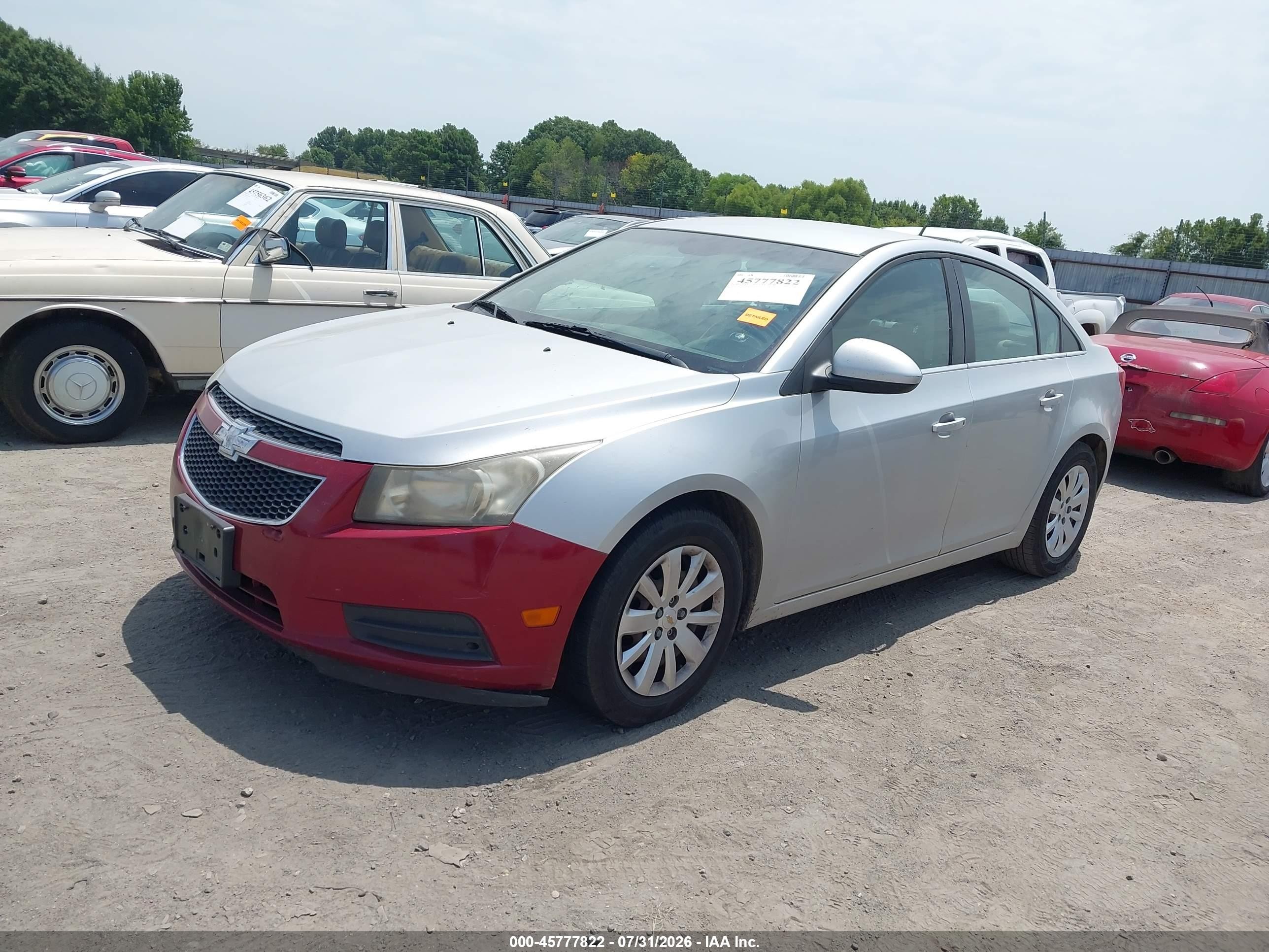 2011 Chevrolet Cruze 1lt Silver vin: 1G1PF5S9XB7209495
