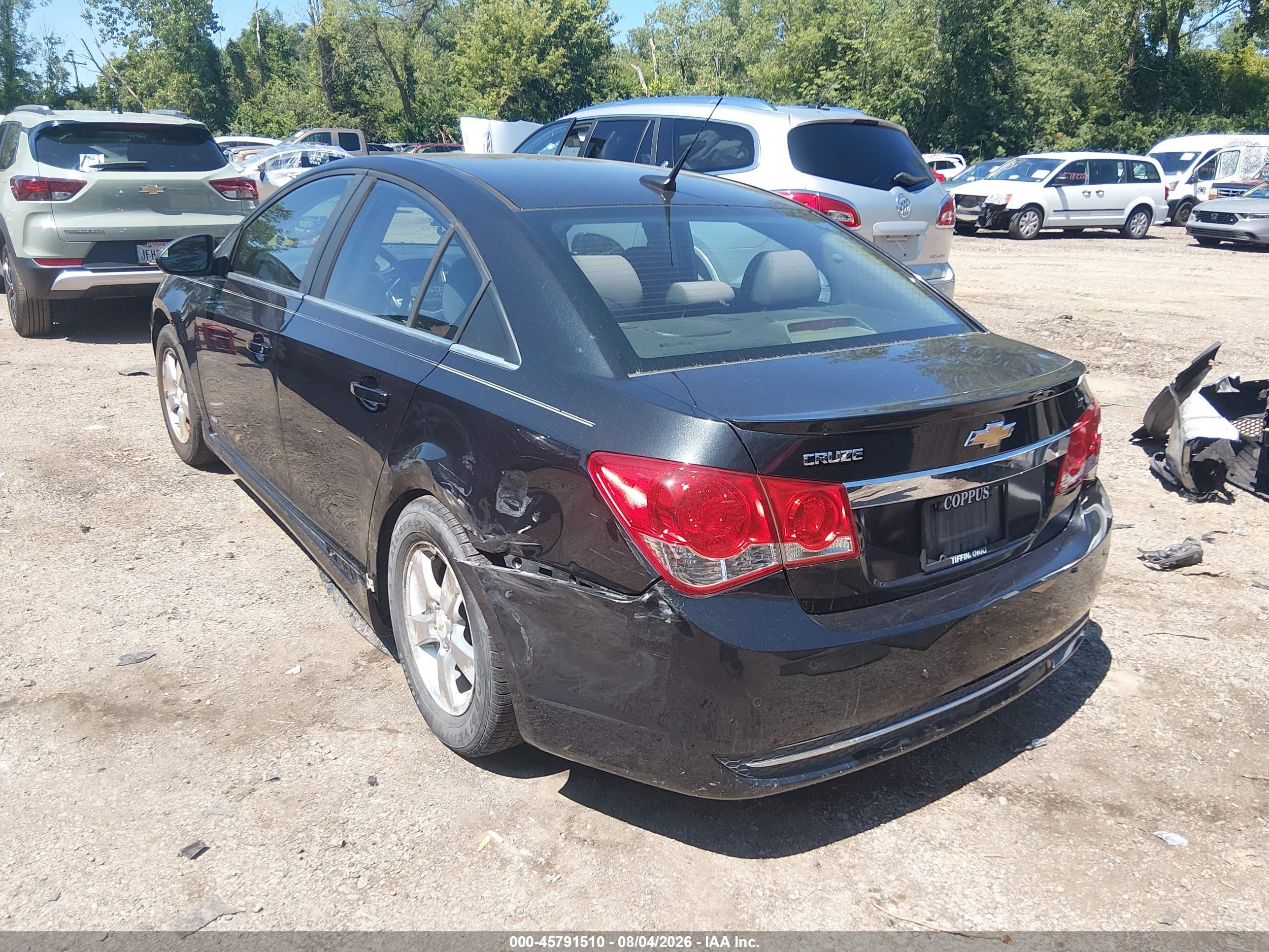 2011 Chevrolet Cruze 1lt Black vin: 1G1PF5S9XB7276047