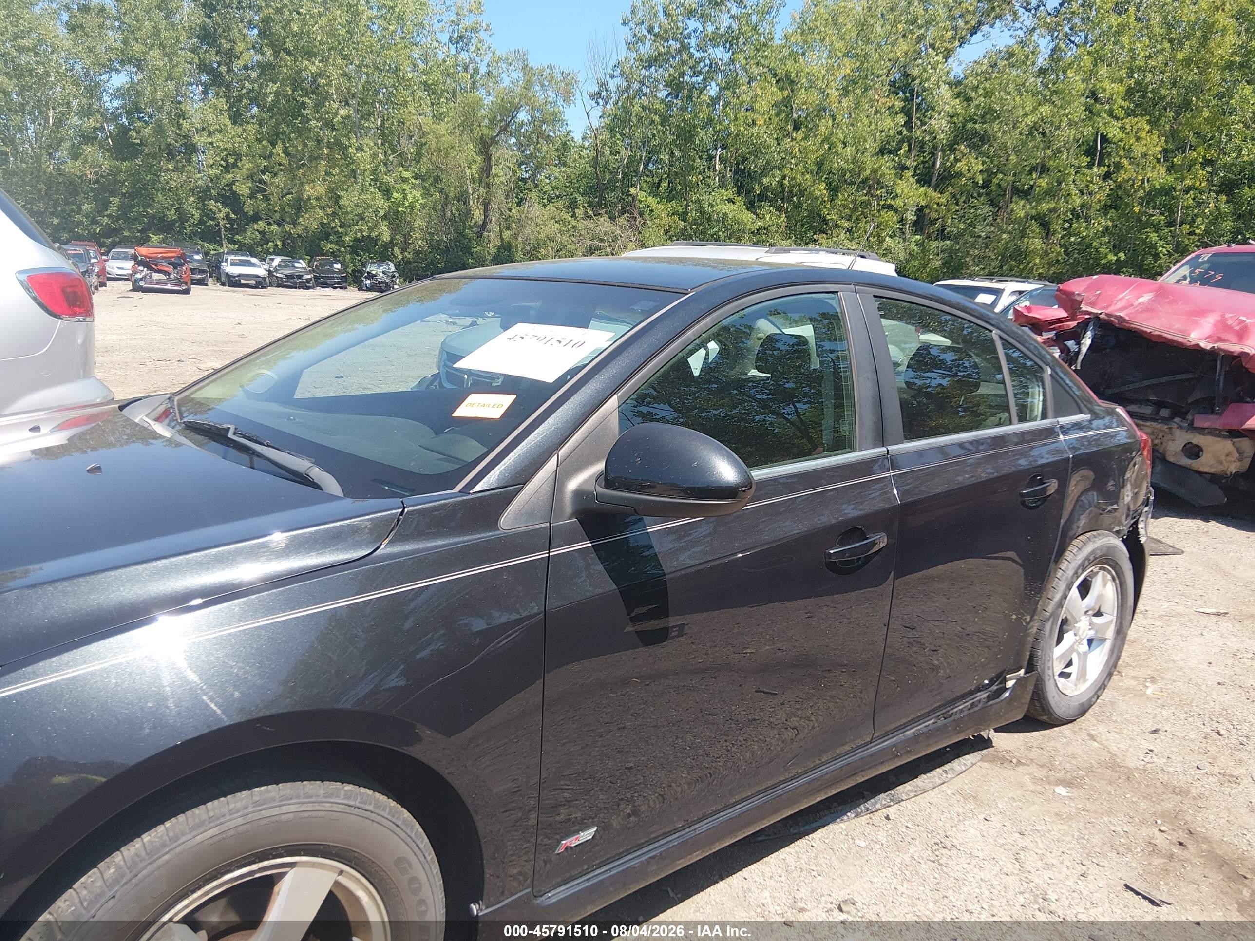 2011 Chevrolet Cruze 1lt Black vin: 1G1PF5S9XB7276047
