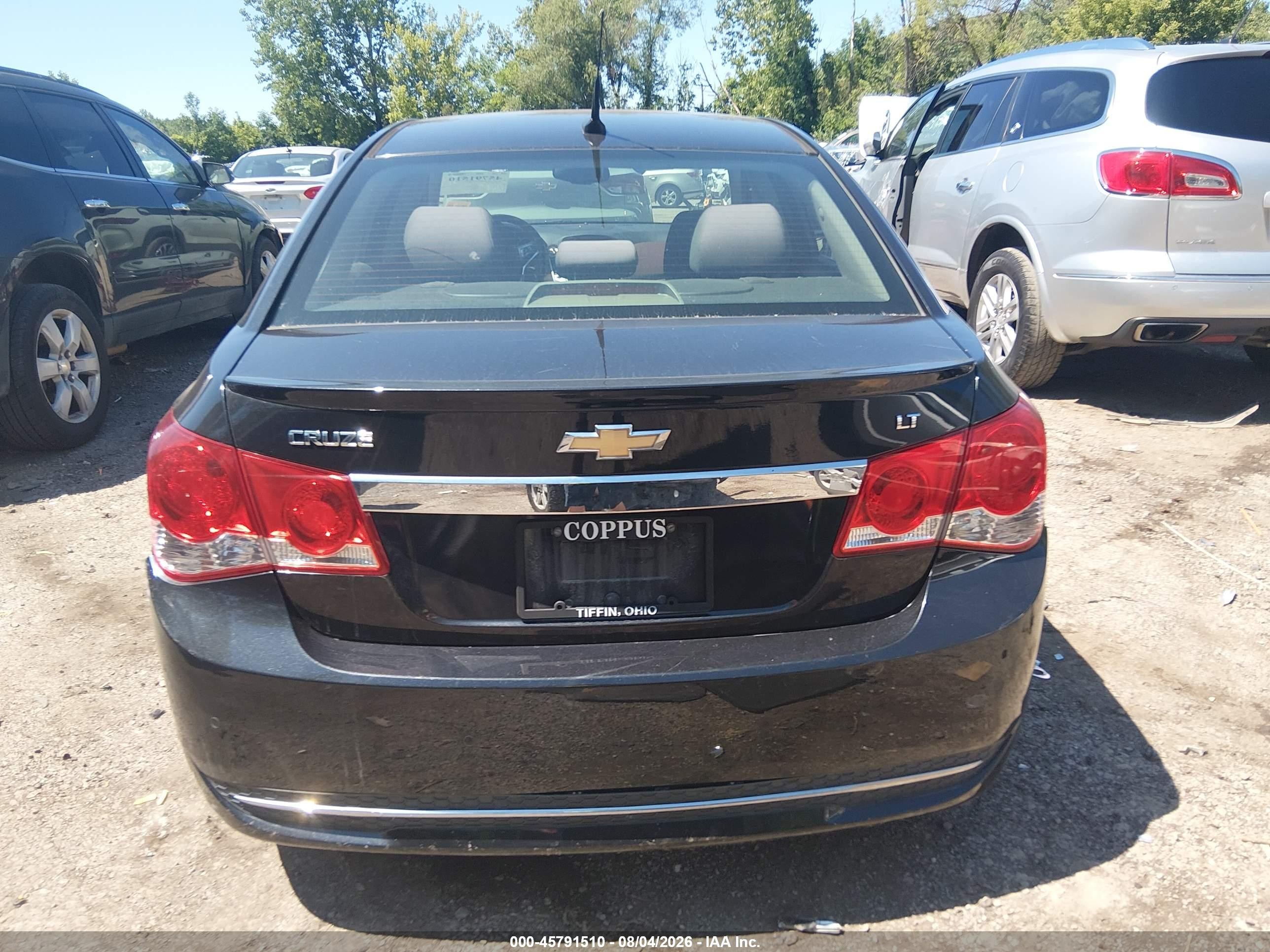 2011 Chevrolet Cruze 1lt Black vin: 1G1PF5S9XB7276047