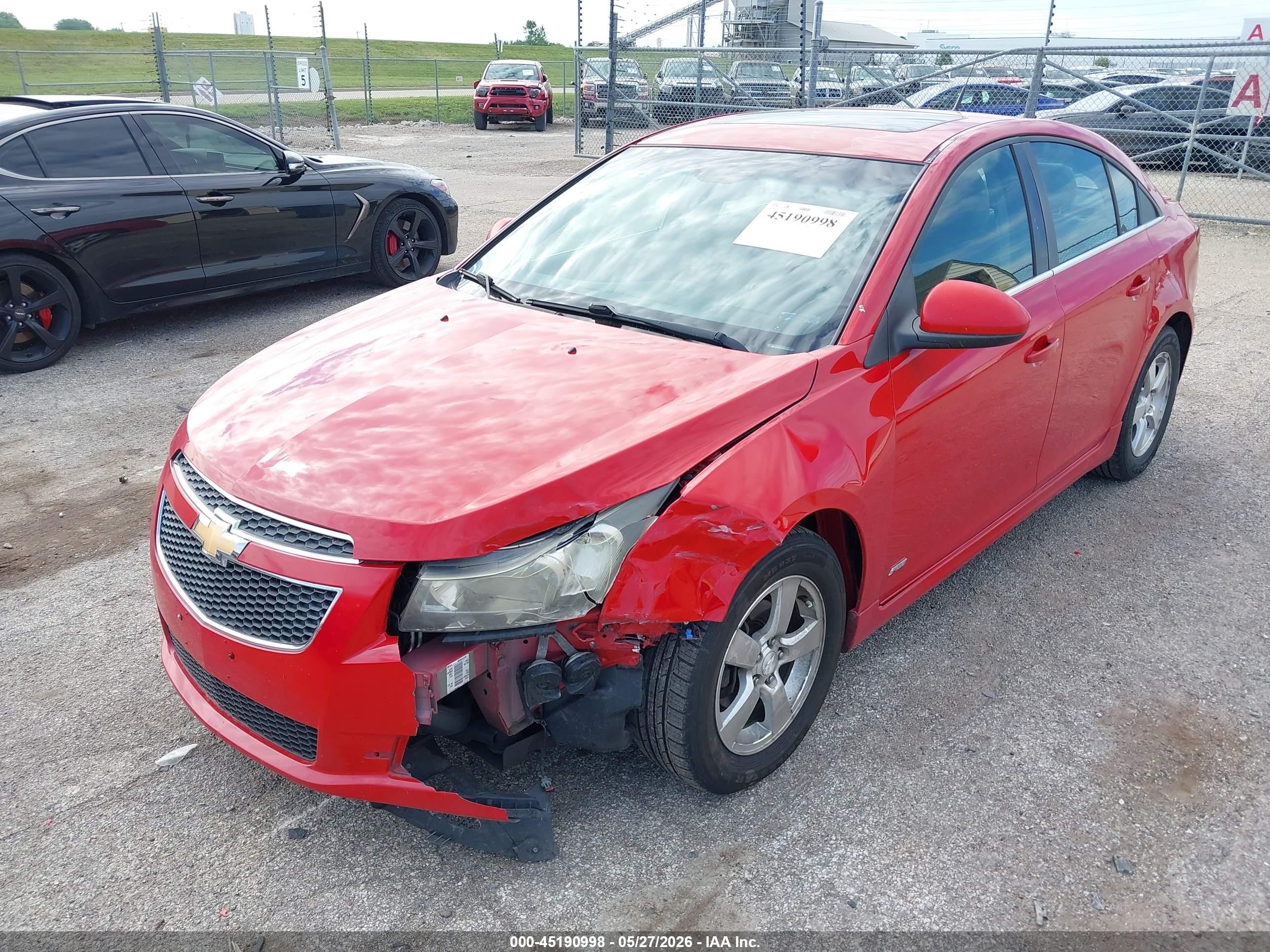 2012 Chevrolet Cruze 1lt Red vin: 1G1PF5SC0C7204352