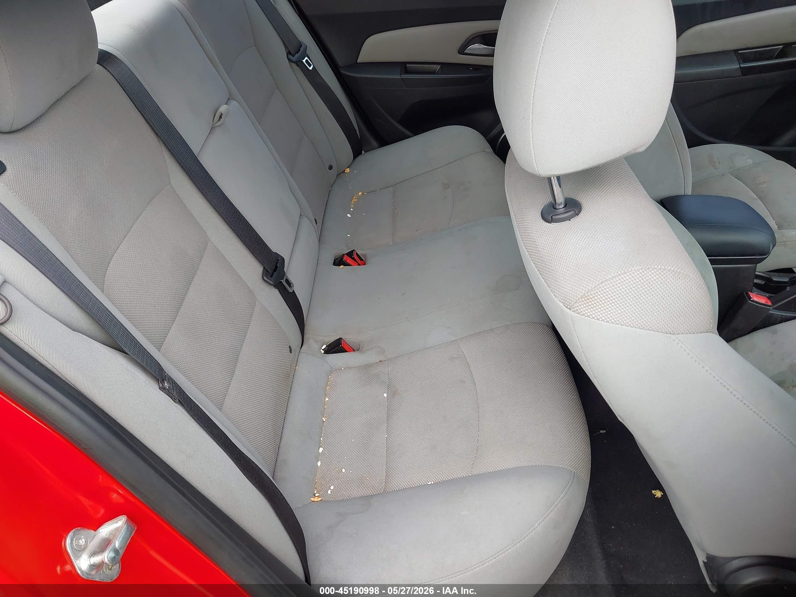 2012 Chevrolet Cruze 1lt Red vin: 1G1PF5SC0C7204352