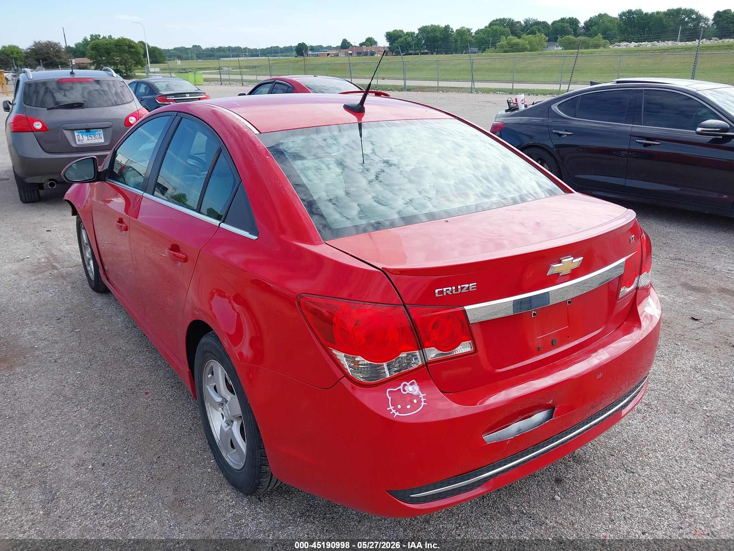 2012 Chevrolet Cruze 1lt Red vin: 1G1PF5SC0C7204352
