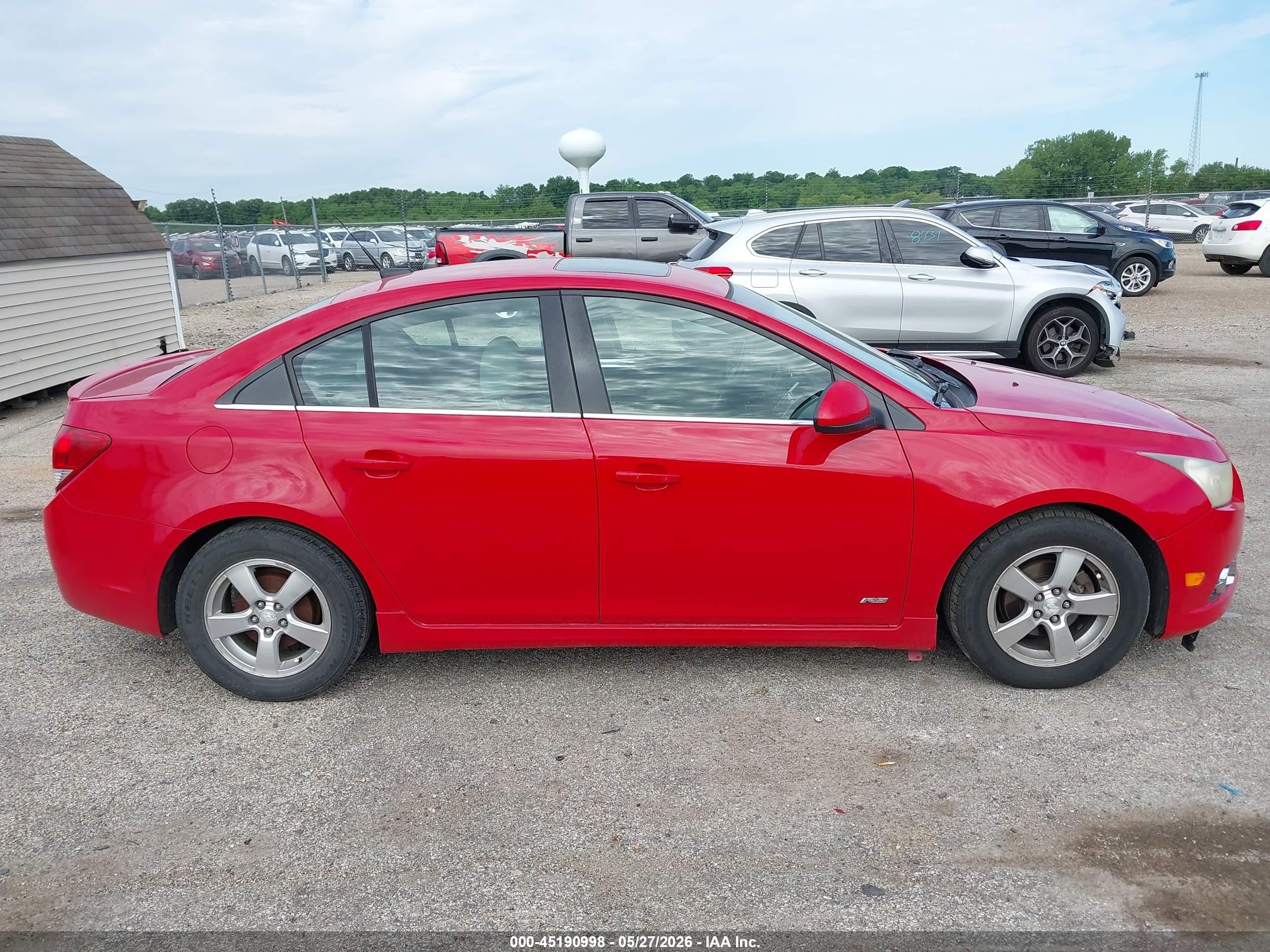 2012 Chevrolet Cruze 1lt Red vin: 1G1PF5SC0C7204352