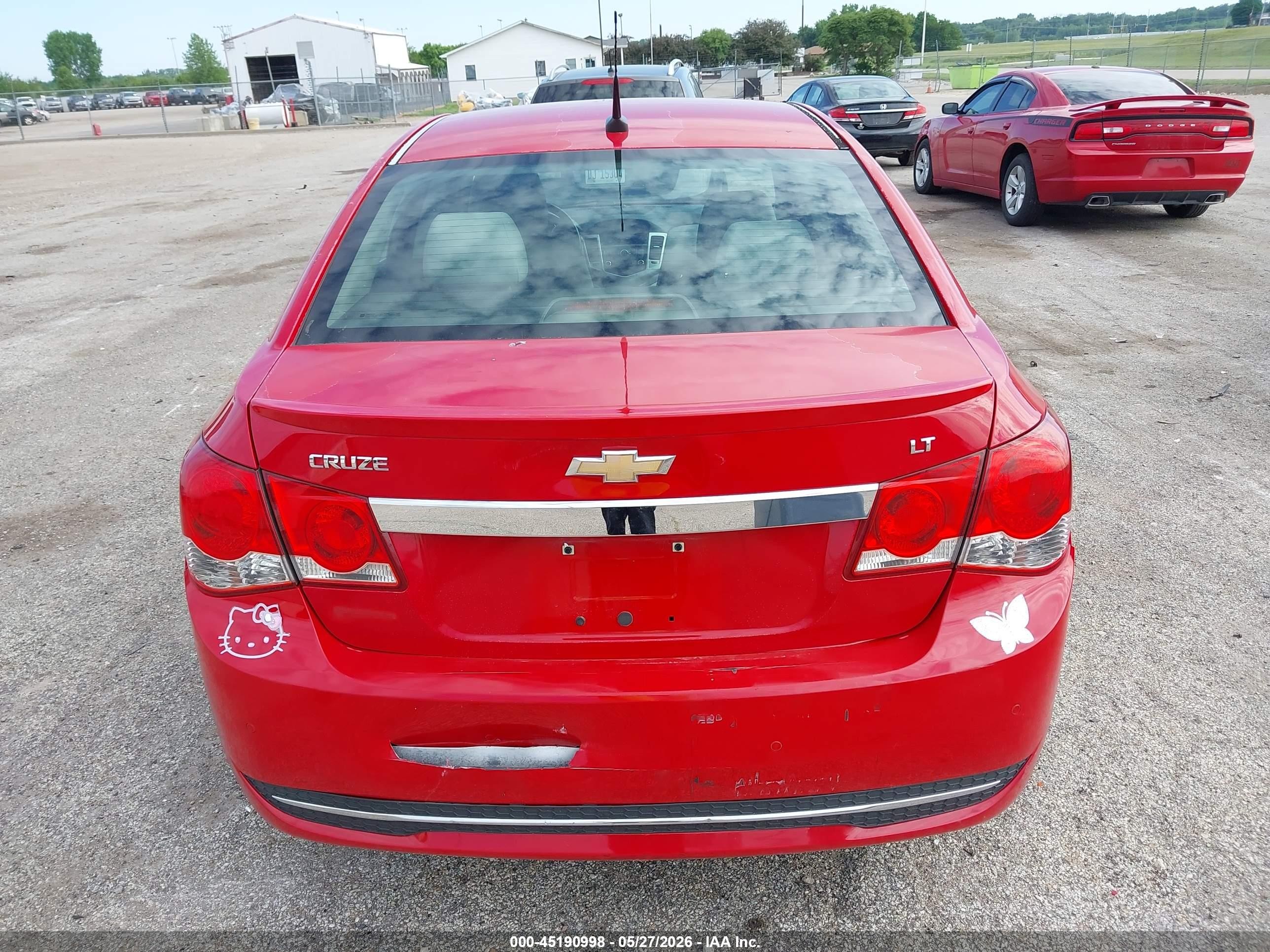 2012 Chevrolet Cruze 1lt Red vin: 1G1PF5SC0C7204352