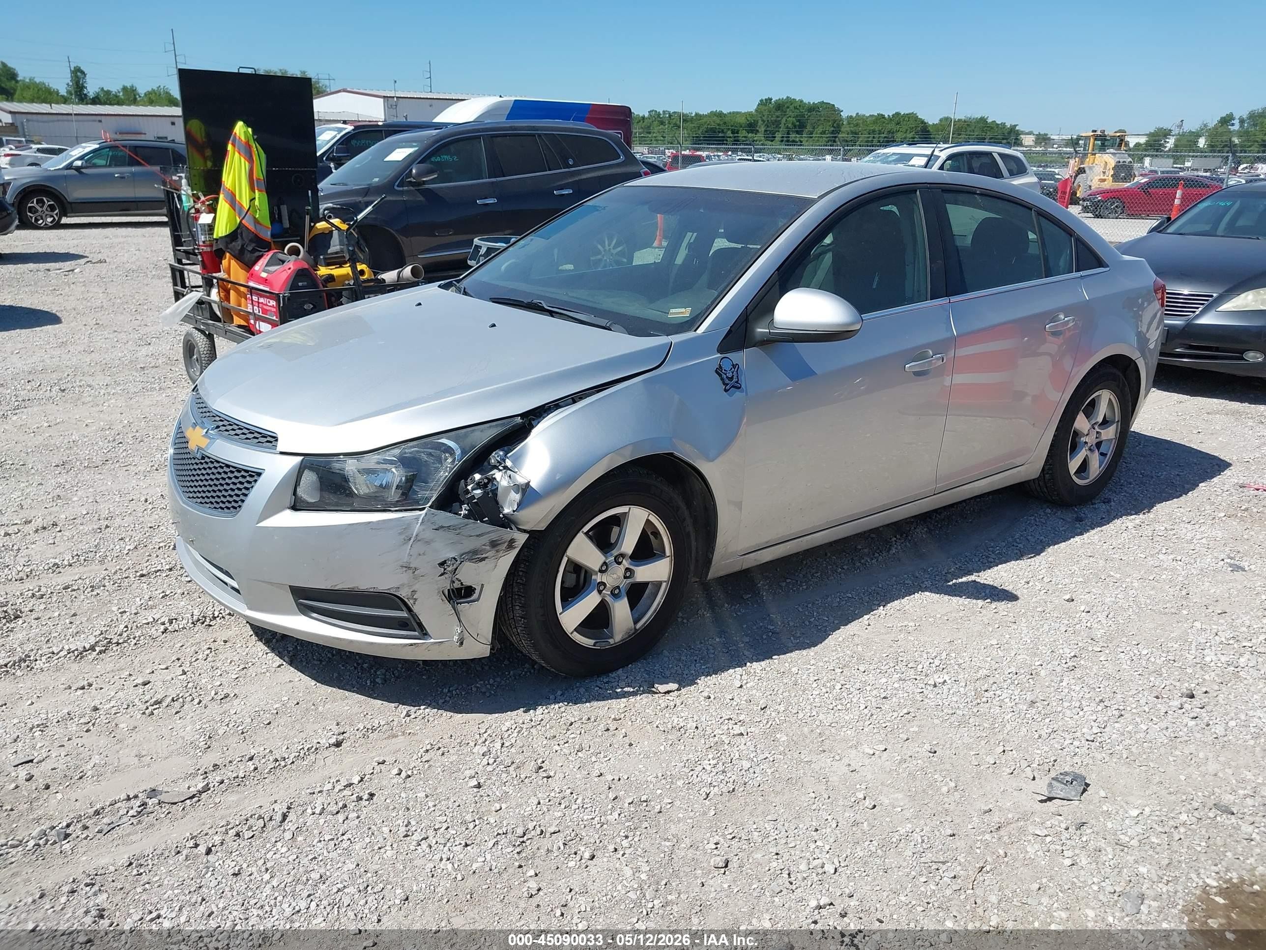 2012 Chevrolet Cruze 1lt Silver vin: 1G1PF5SC0C7209213