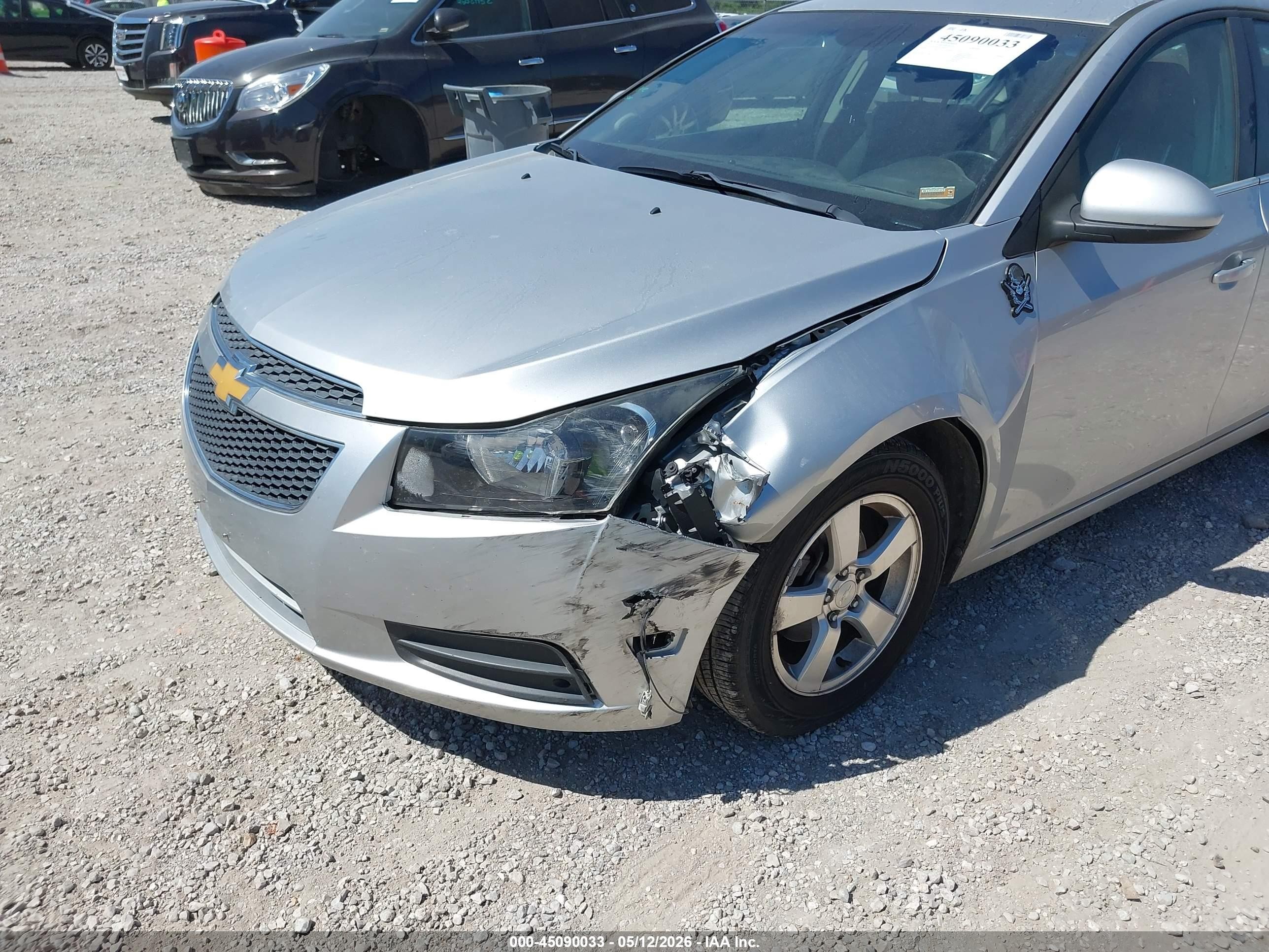 2012 Chevrolet Cruze 1lt Silver vin: 1G1PF5SC0C7209213
