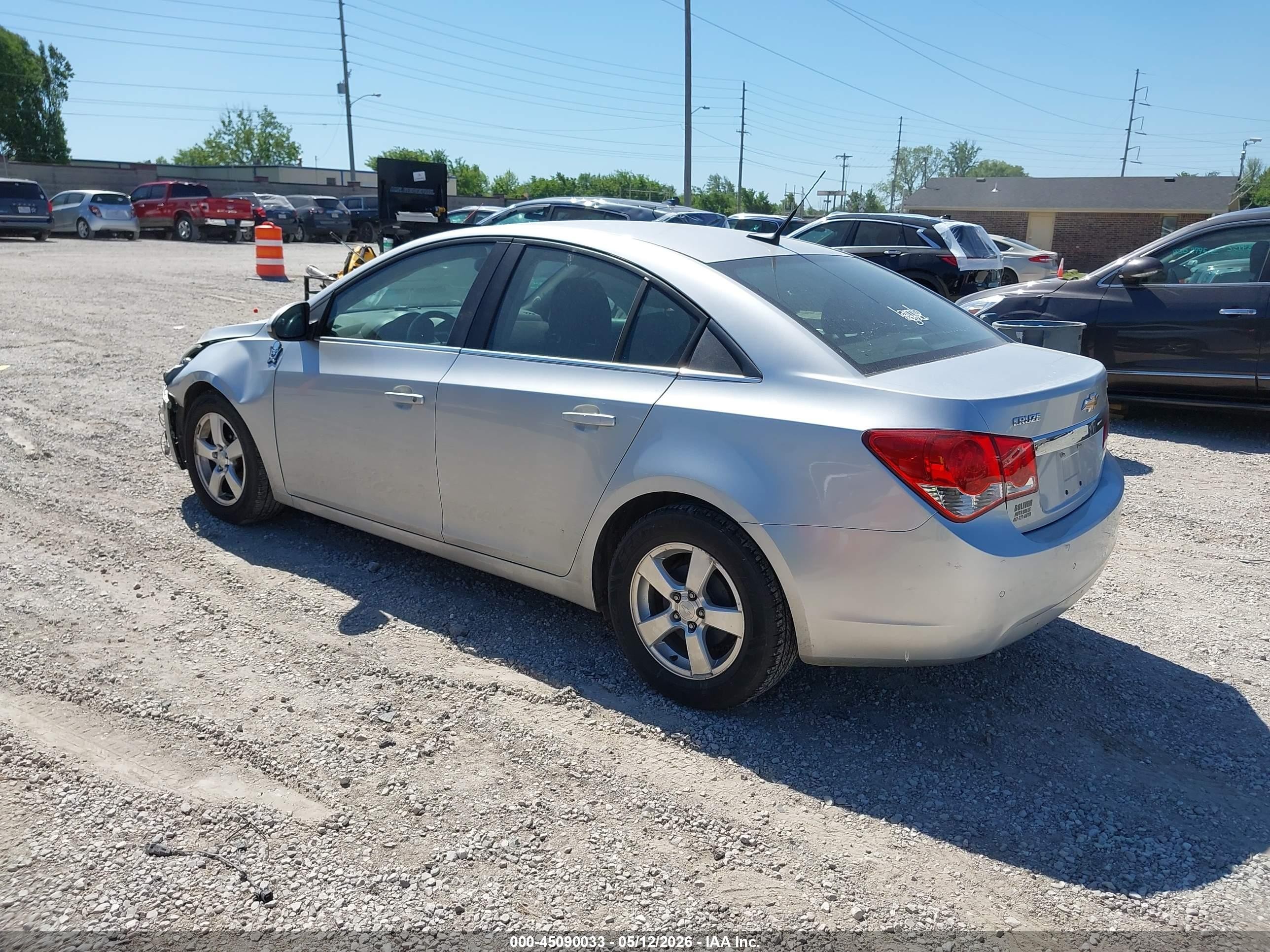 2012 Chevrolet Cruze 1lt Silver vin: 1G1PF5SC0C7209213
