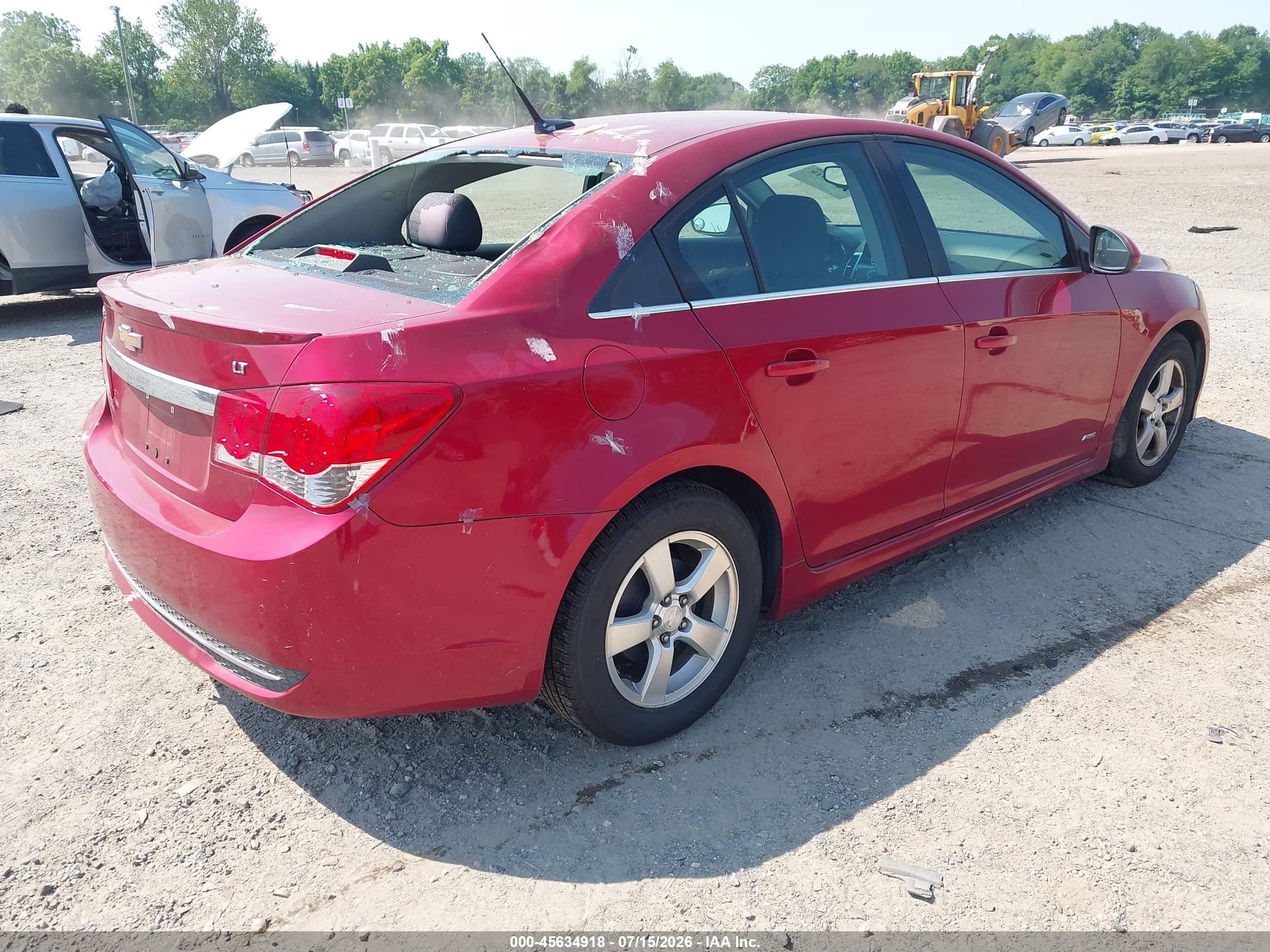 2012 Chevrolet Cruze 1lt Red vin: 1G1PF5SC0C7227629