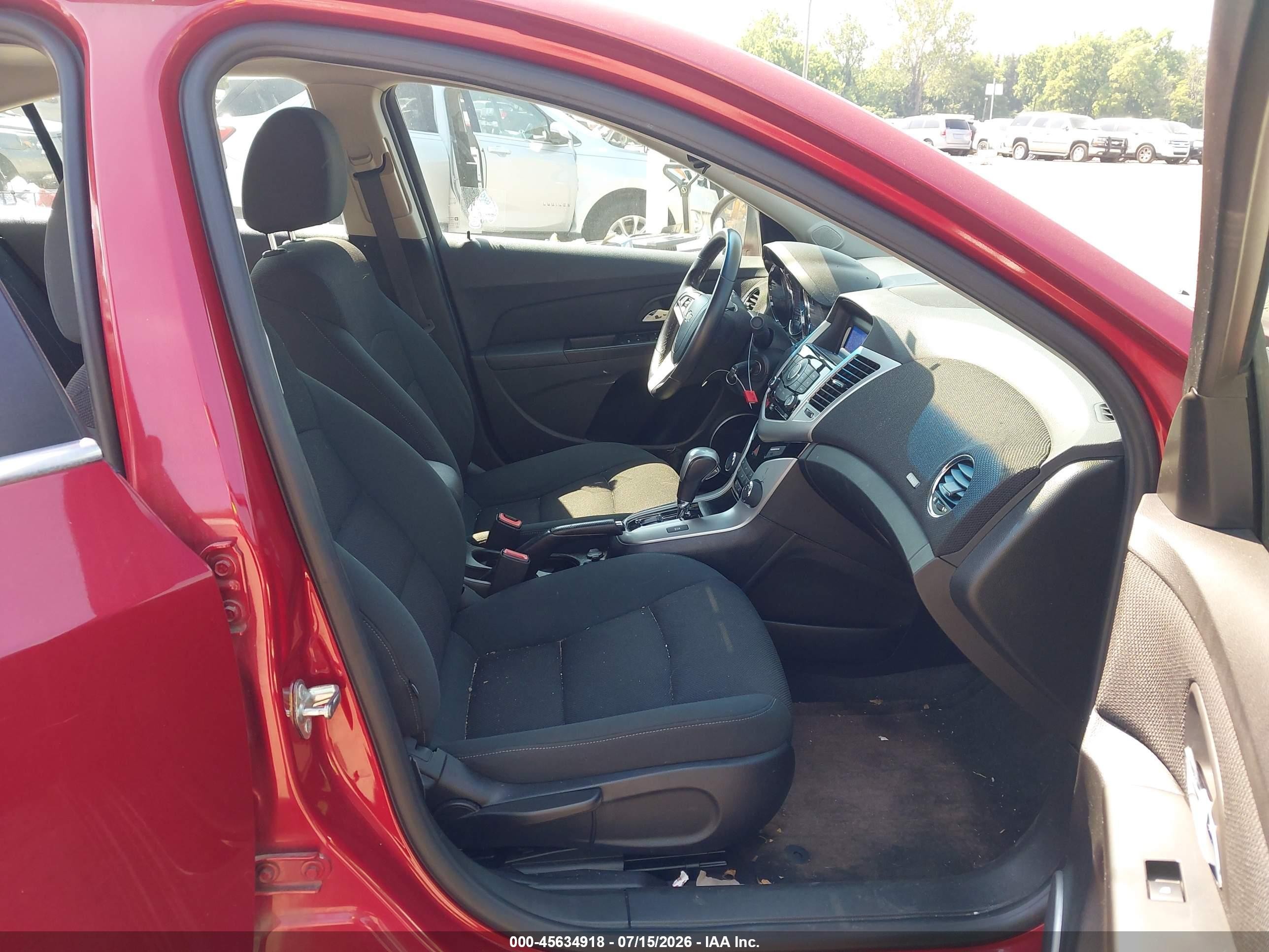 2012 Chevrolet Cruze 1lt Red vin: 1G1PF5SC0C7227629