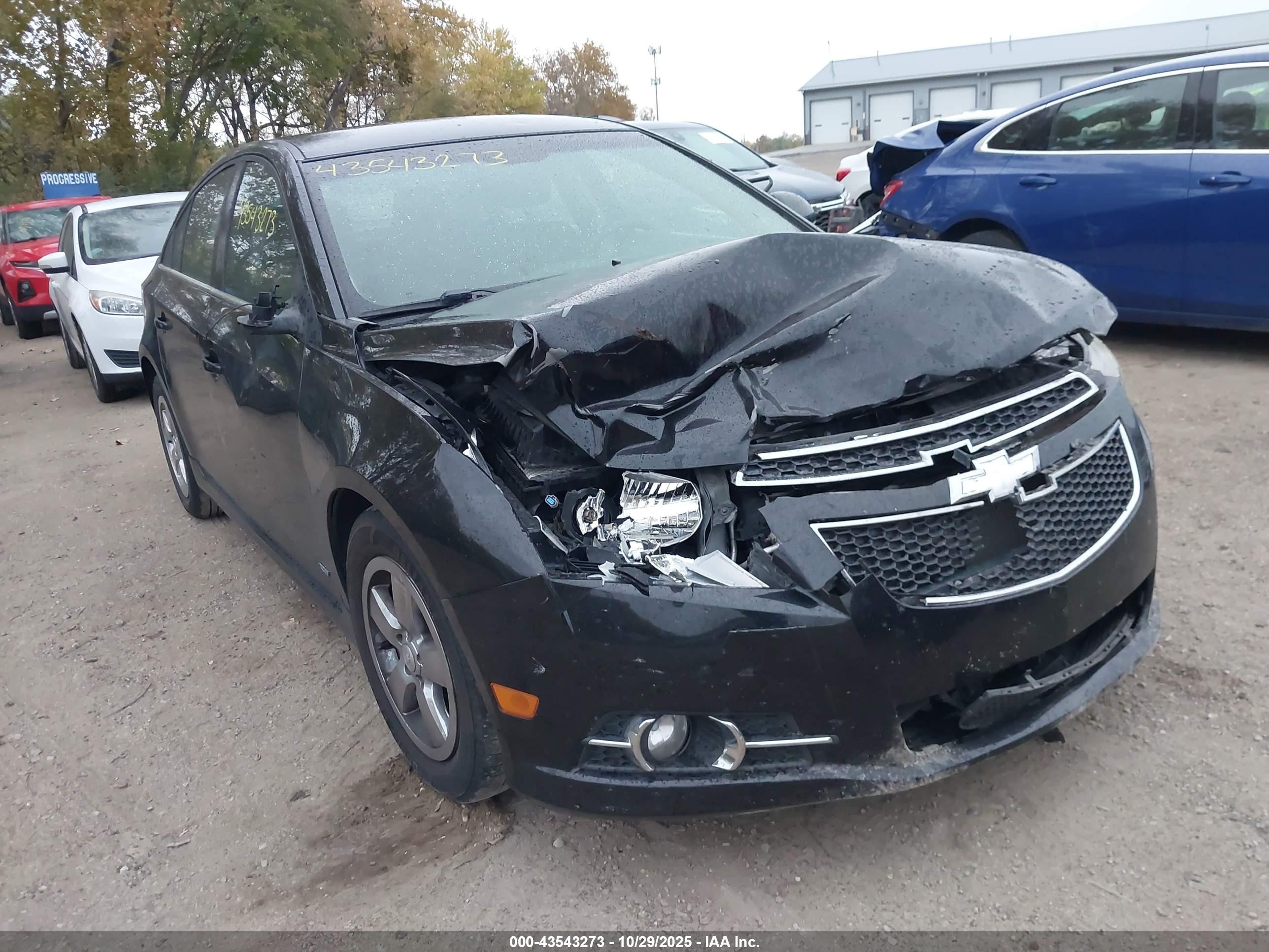 2012 Chevrolet Cruze 1lt Black vin: 1G1PF5SC0C7273607